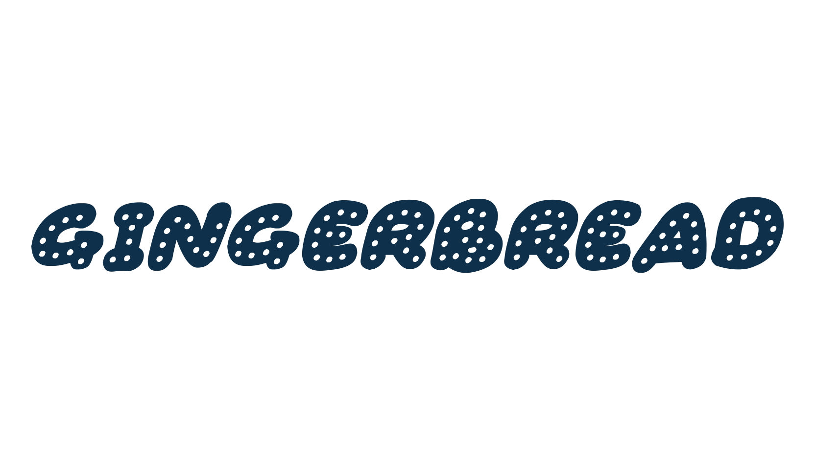 Gingerbread, fancy decorative font preview