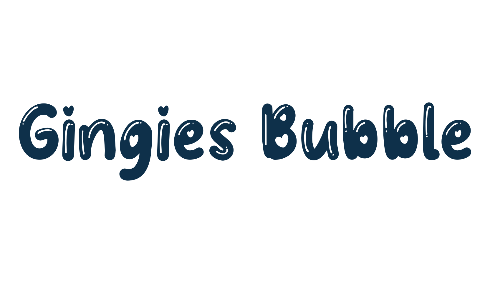 Gingies Bubble, fancy cartoon decorative font preview
