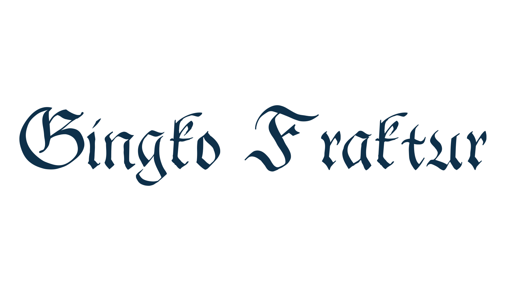 Gingko Fraktur, gothic medieval font preview