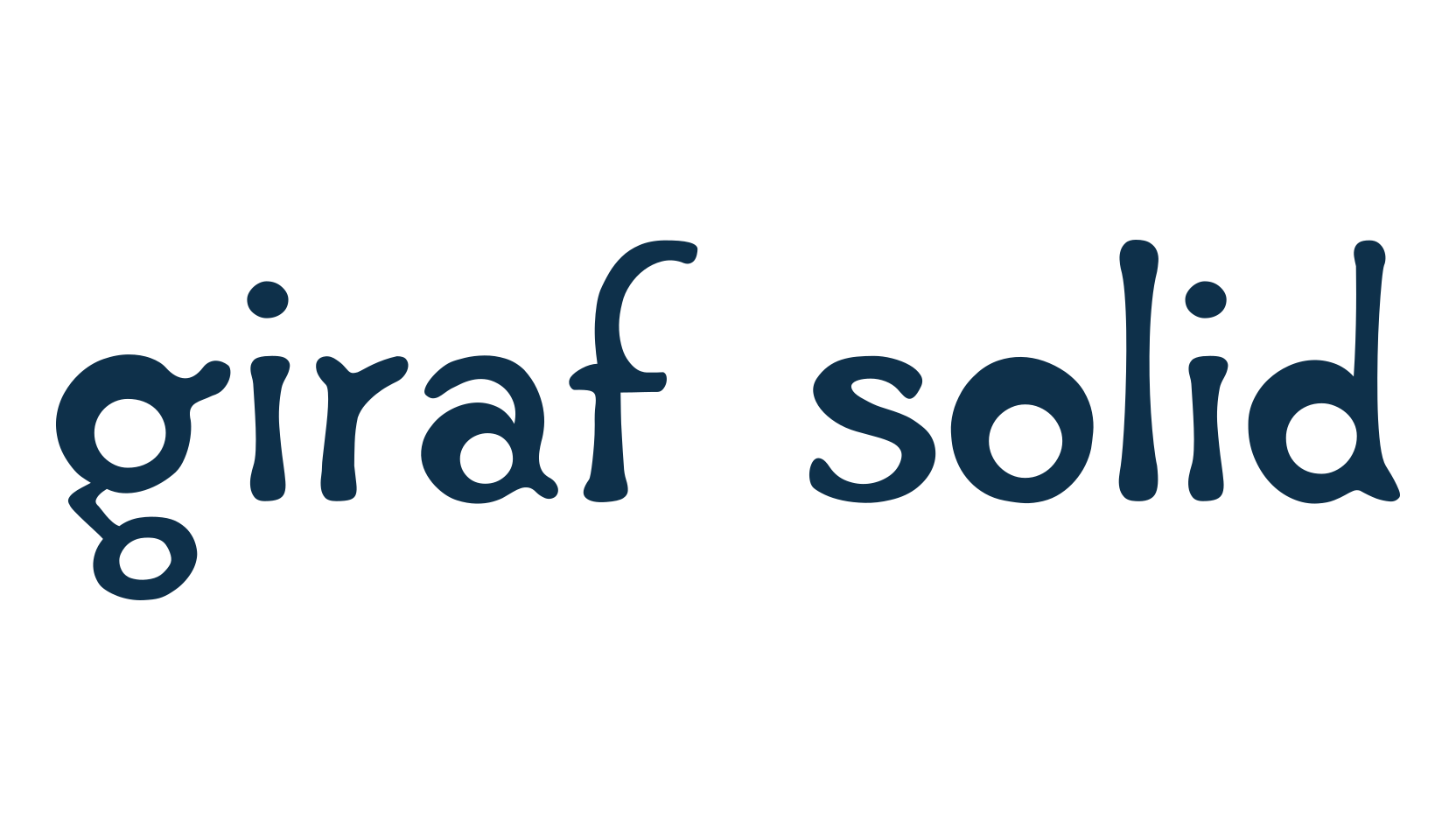Giraf Solid, various font preview
