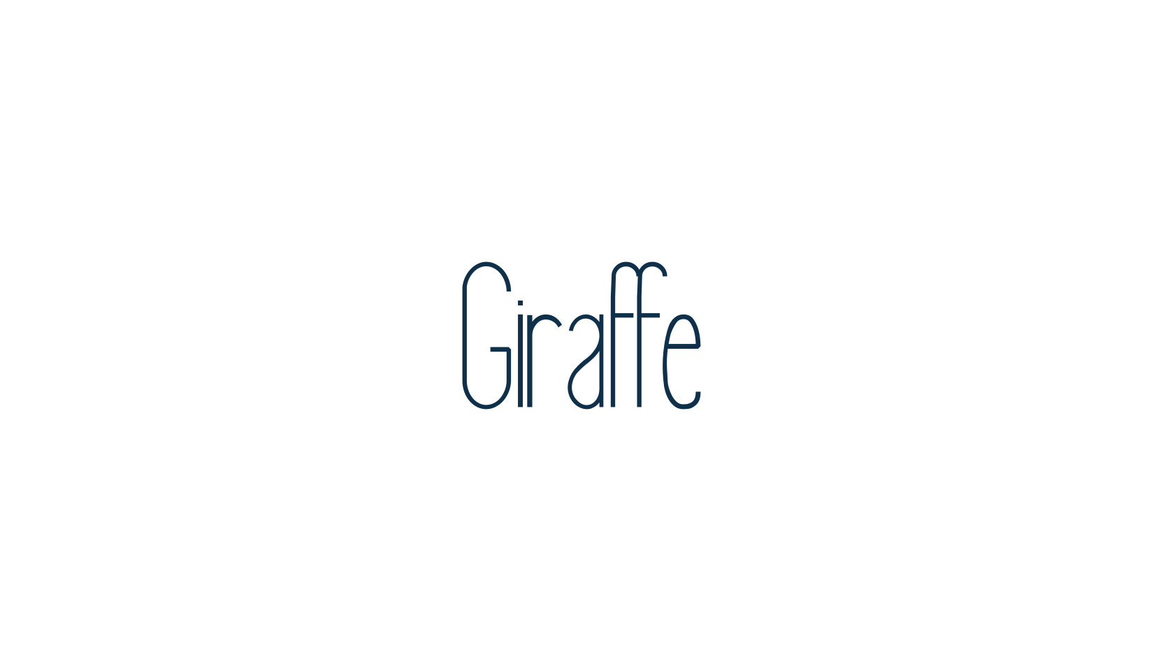 Giraffe, basic sans serif font preview