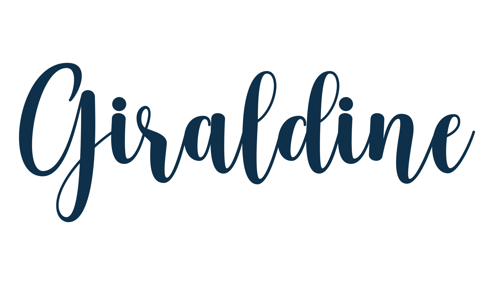 Giraldine, script calligraphy fancy decorative font preview