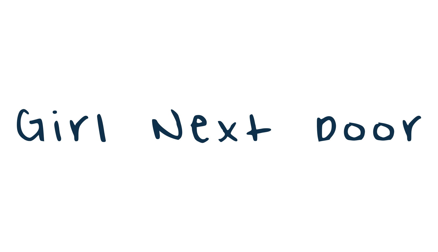 Girl Next Door, handwriting font preview