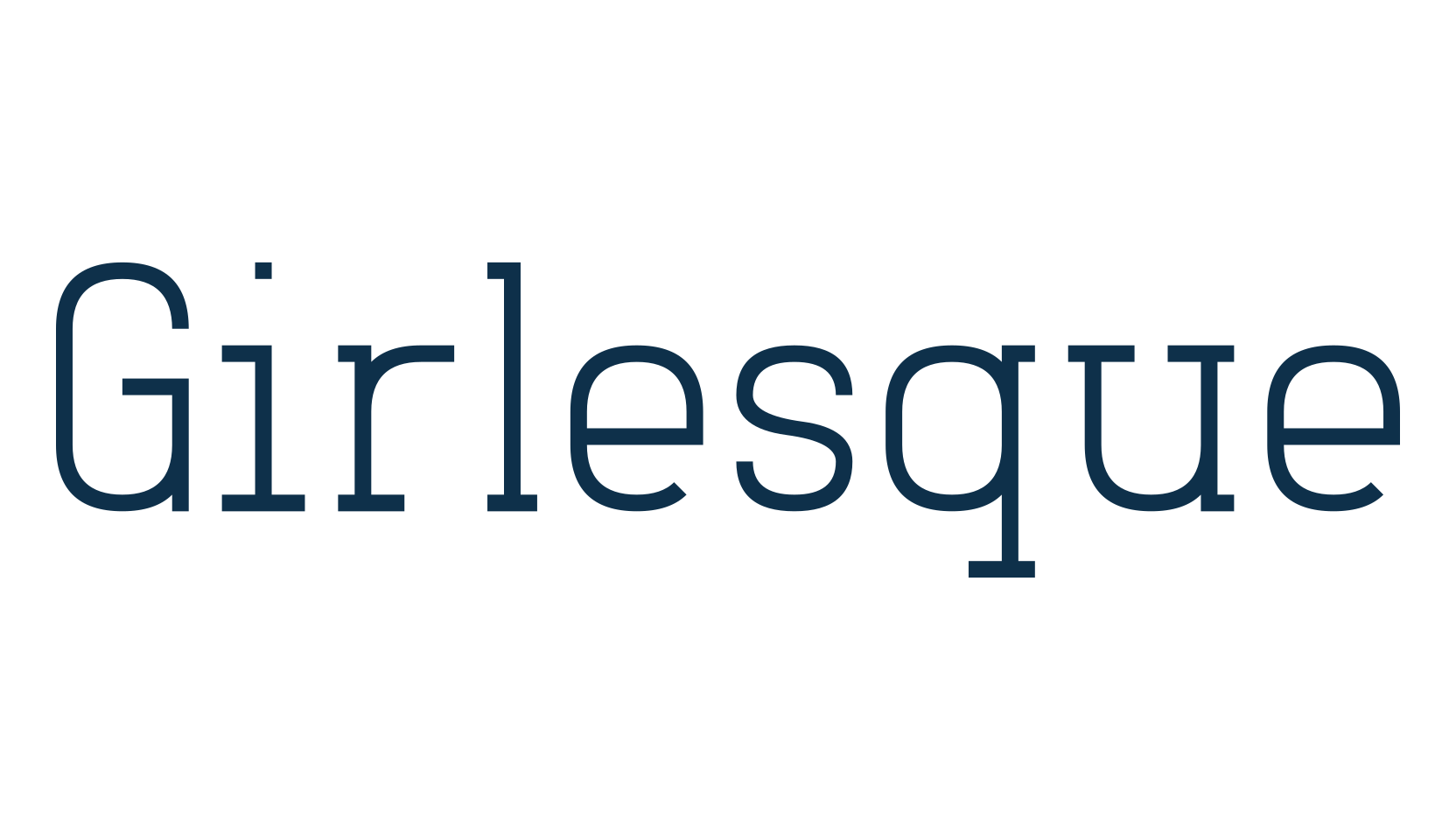 Girlesque, basic serif font preview