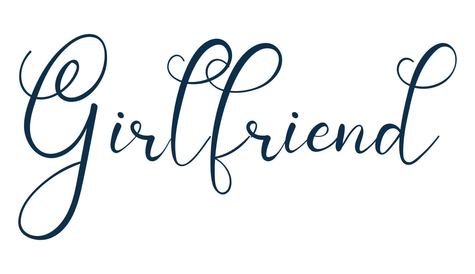 Girlfriend (girlfriend-2), script calligraphy fancy decorative font preview