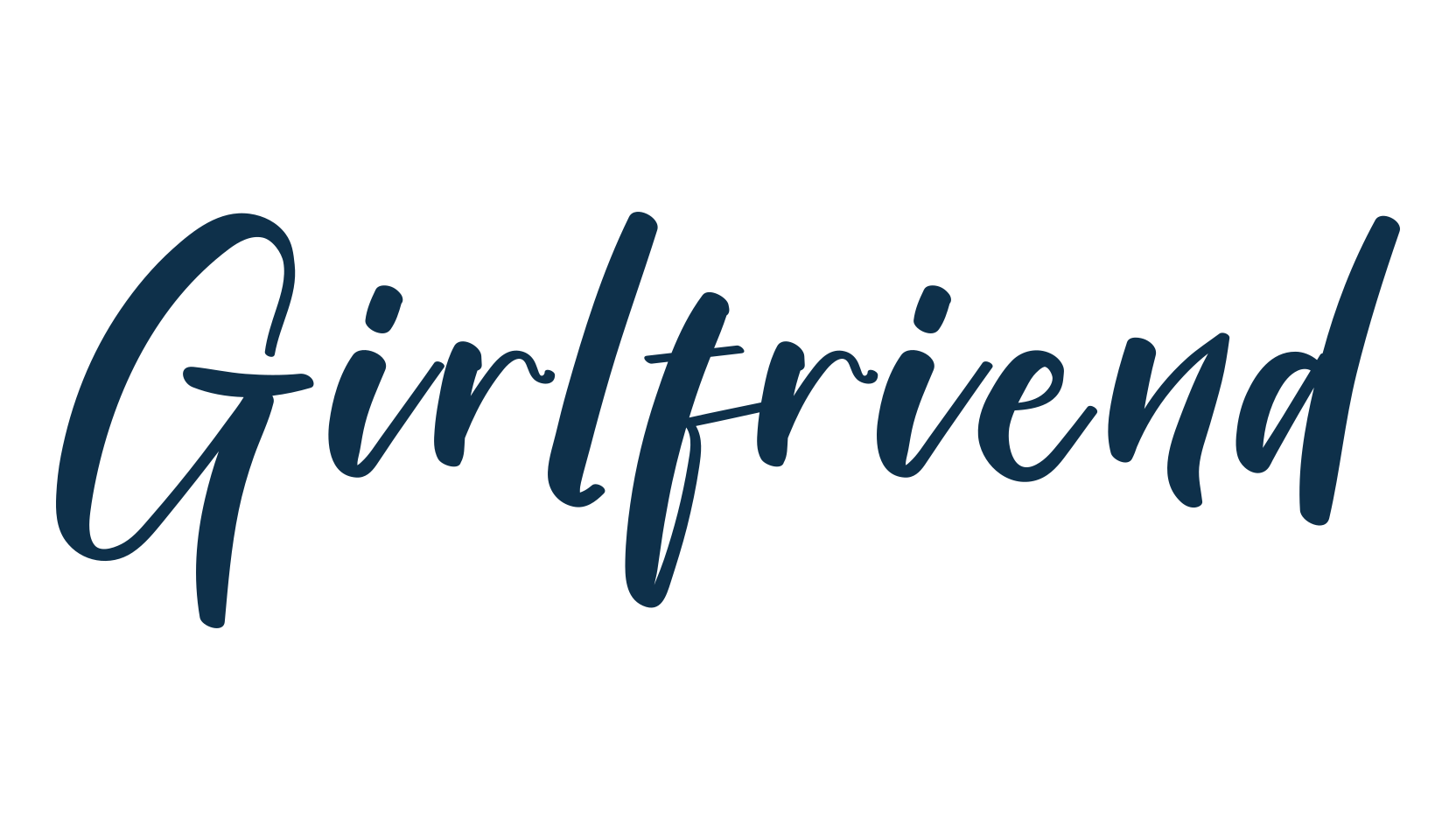 Girlfriend, handwriting font preview
