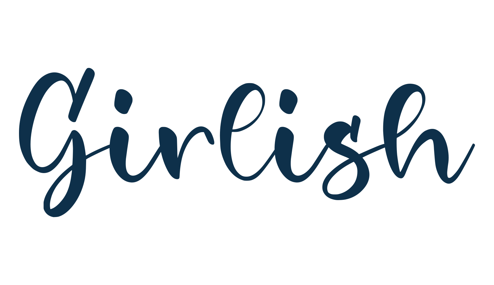 Girlish, script calligraphy fancy decorative font preview