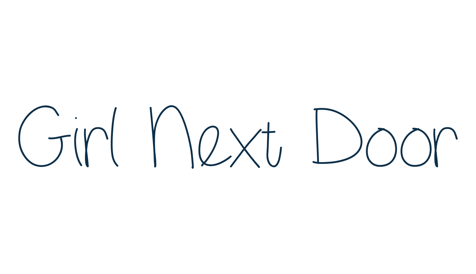 Girl Next Door (girlnextdoor), handwriting font preview