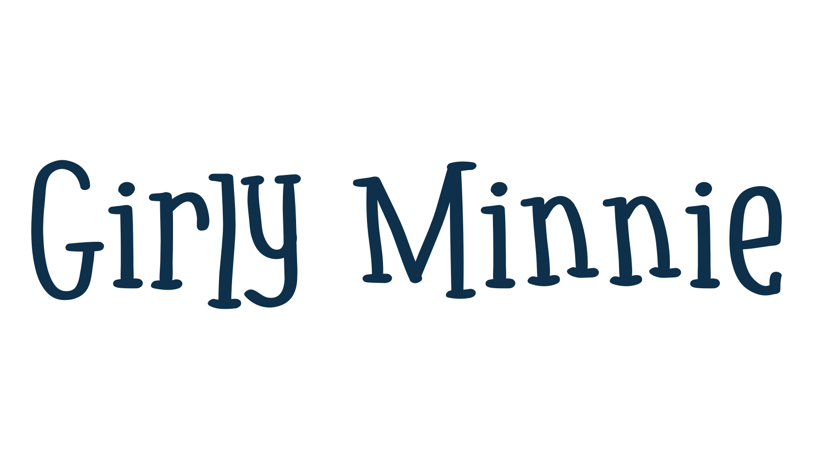 Girly Minnie, fancy cartoon decorative font preview