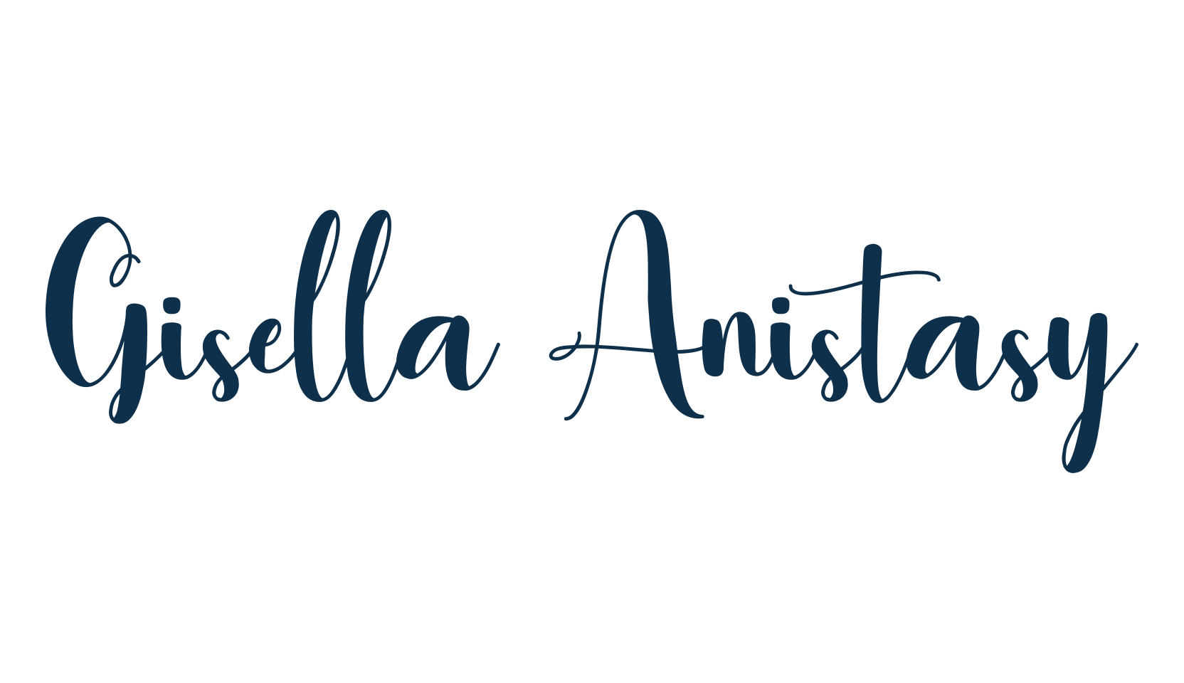 Gisella Anistasy, calligraphy font preview