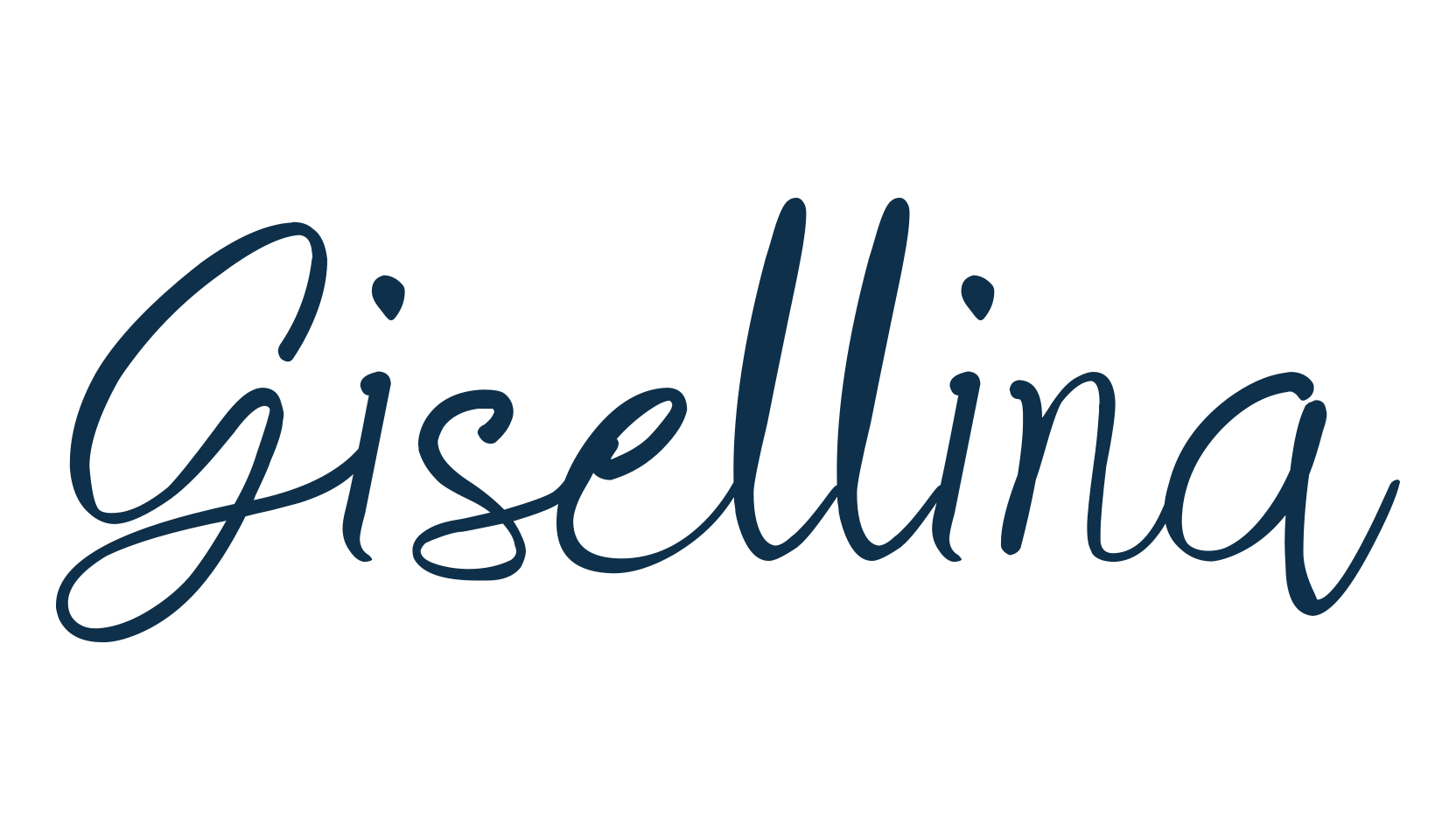 Gisellina, script handwritten fancy decorative calligraphy font preview