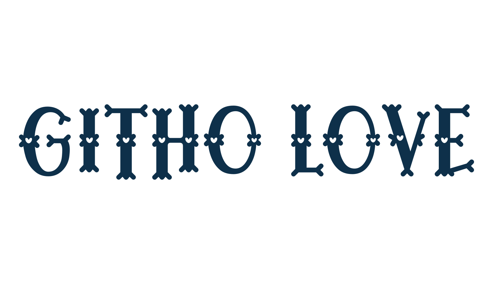 Githo Love, display market font preview