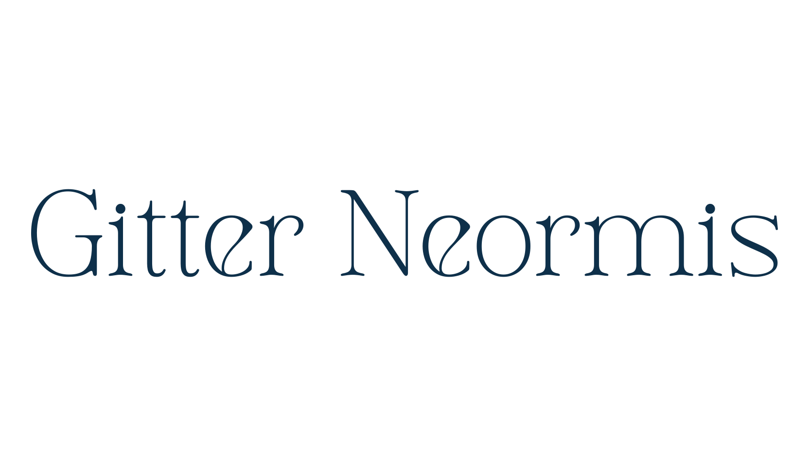 Gitter Neormis, basic serif font preview