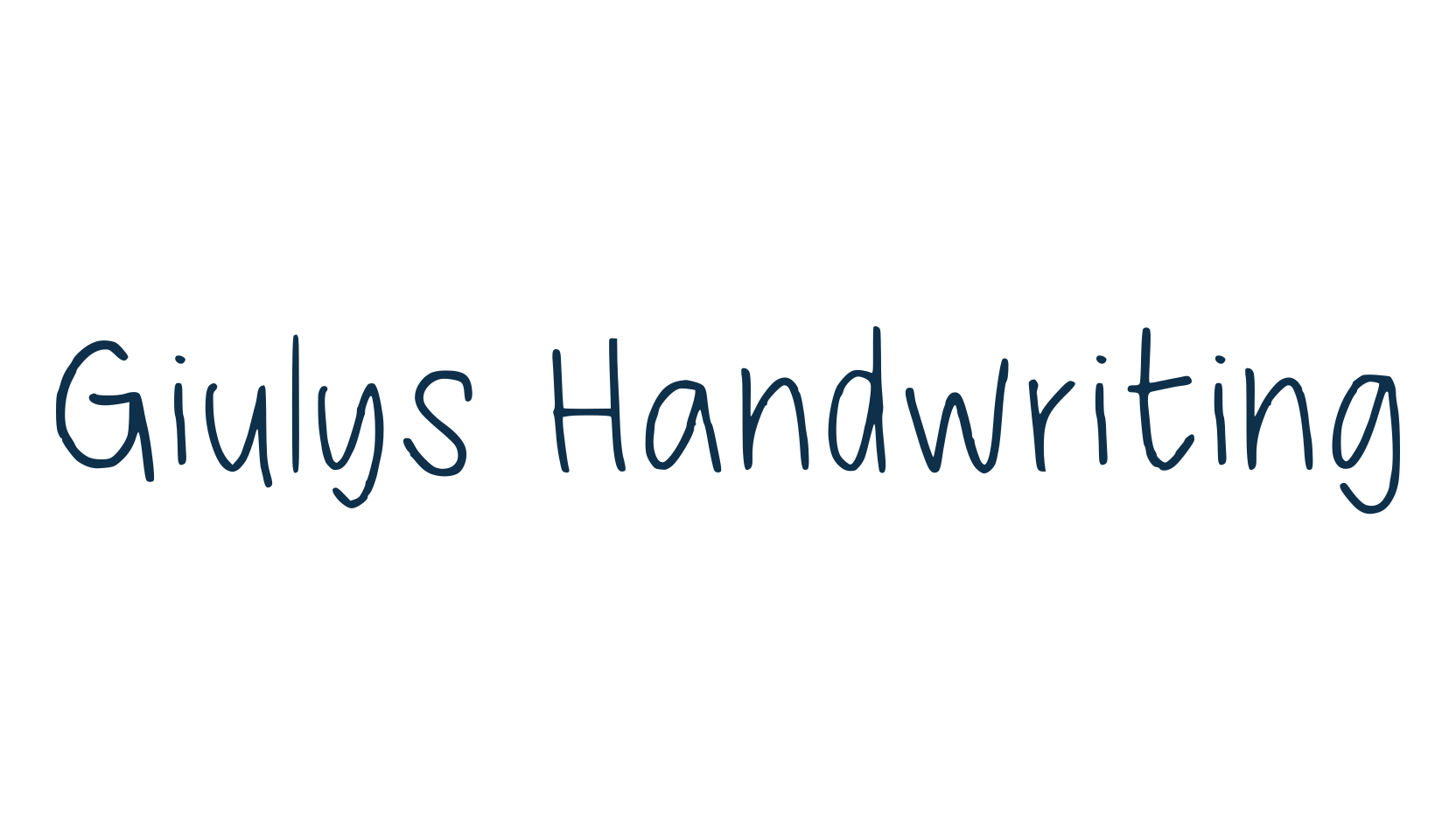 Giulys Handwriting, handwriting font preview