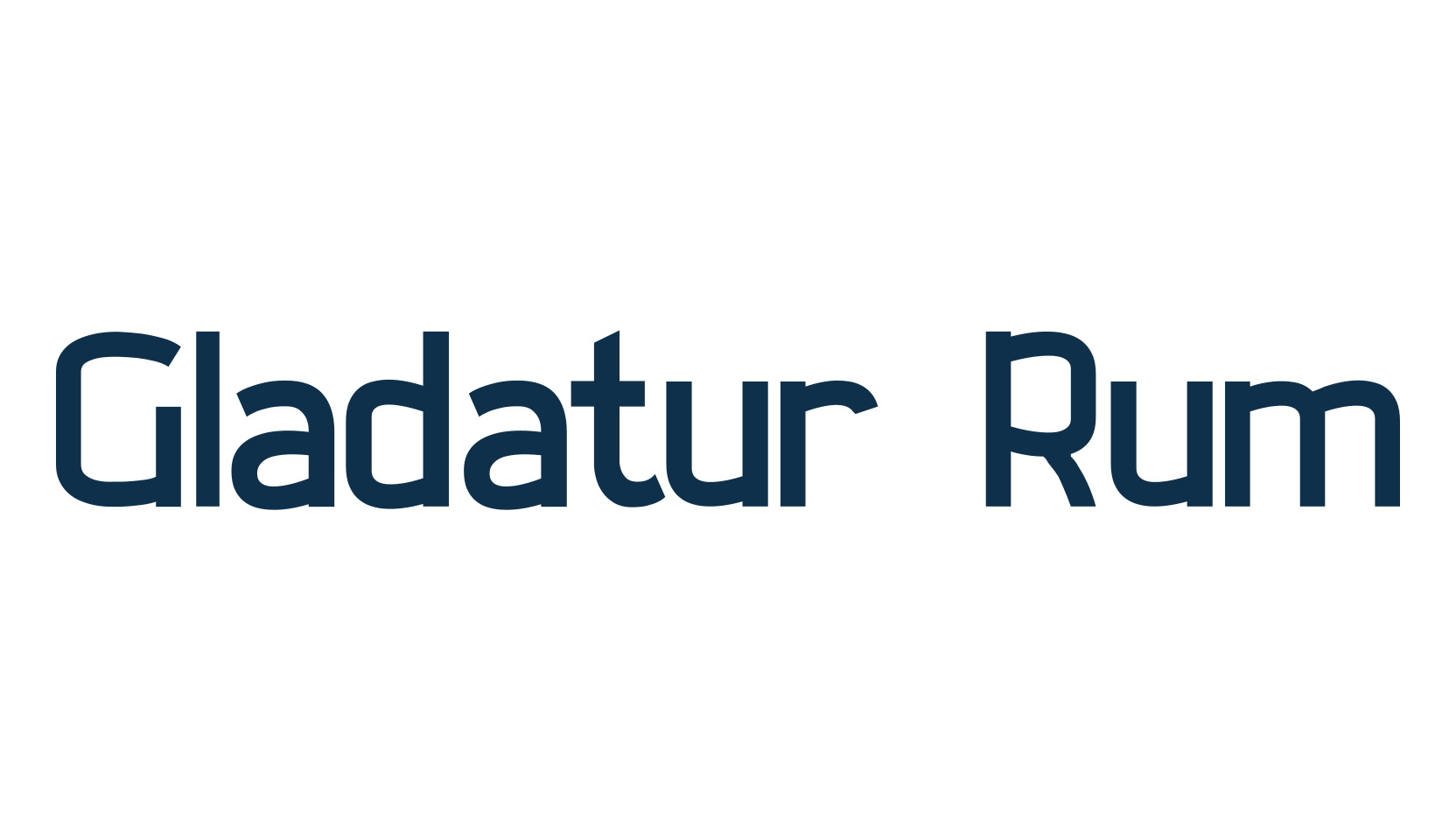 Gladatur Rum, basic sans serif font preview