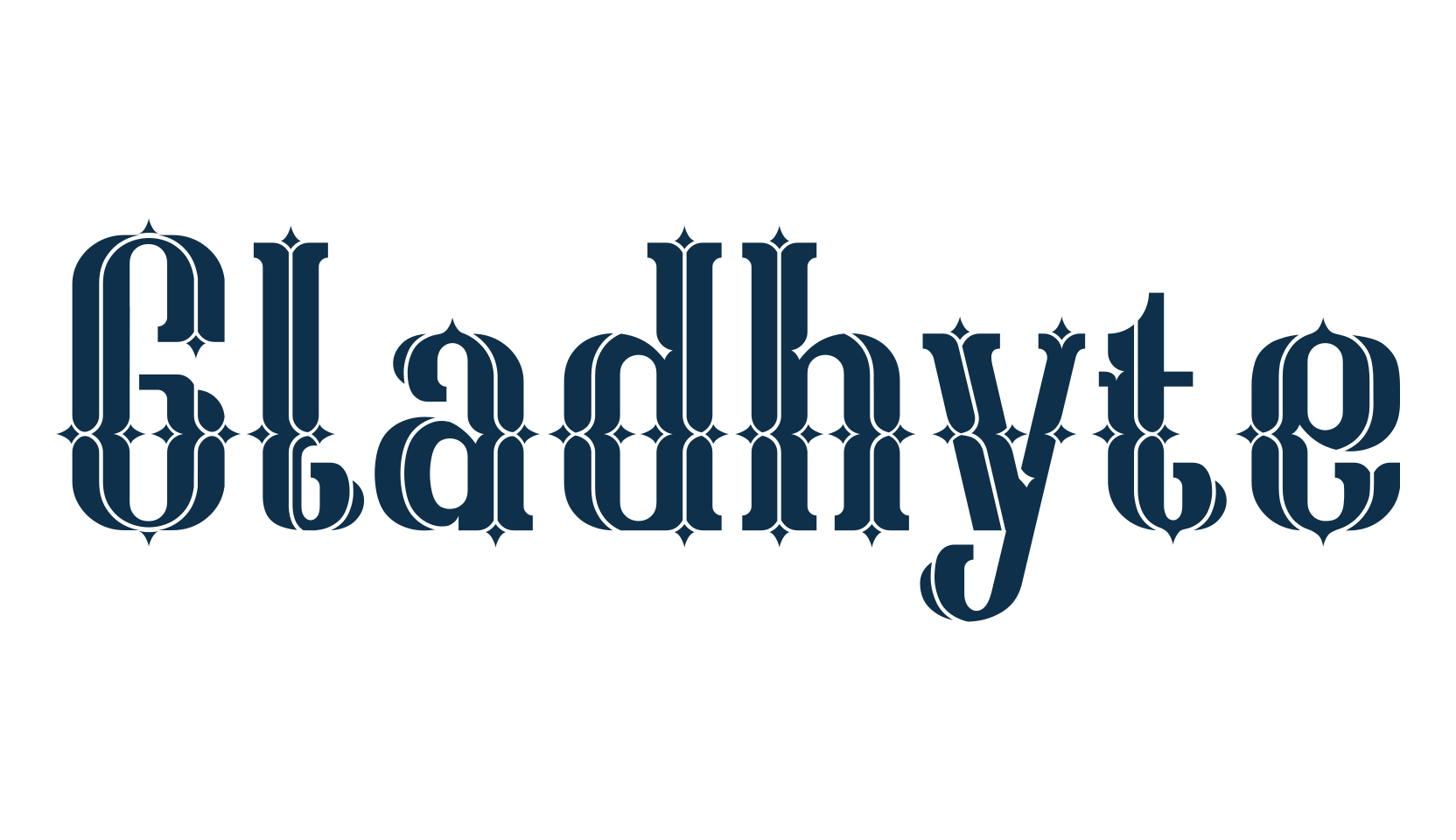 Gladhyte, retro font preview