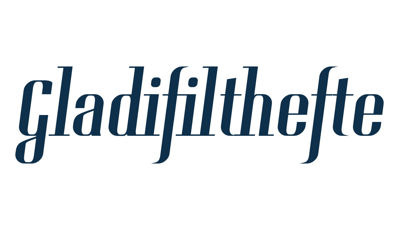 Gladifilthefte, various font preview