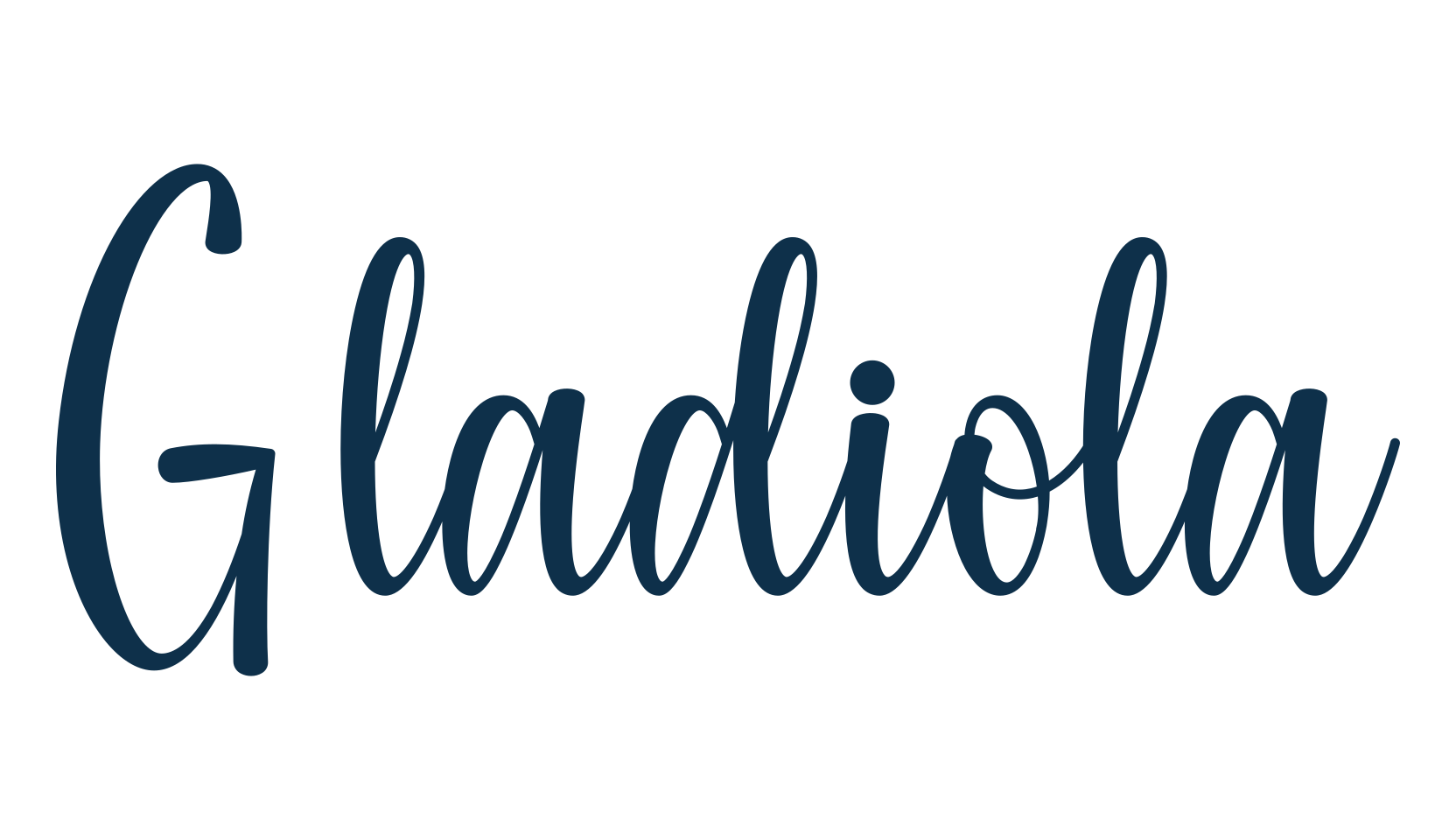 Gladiola, calligraphy font preview
