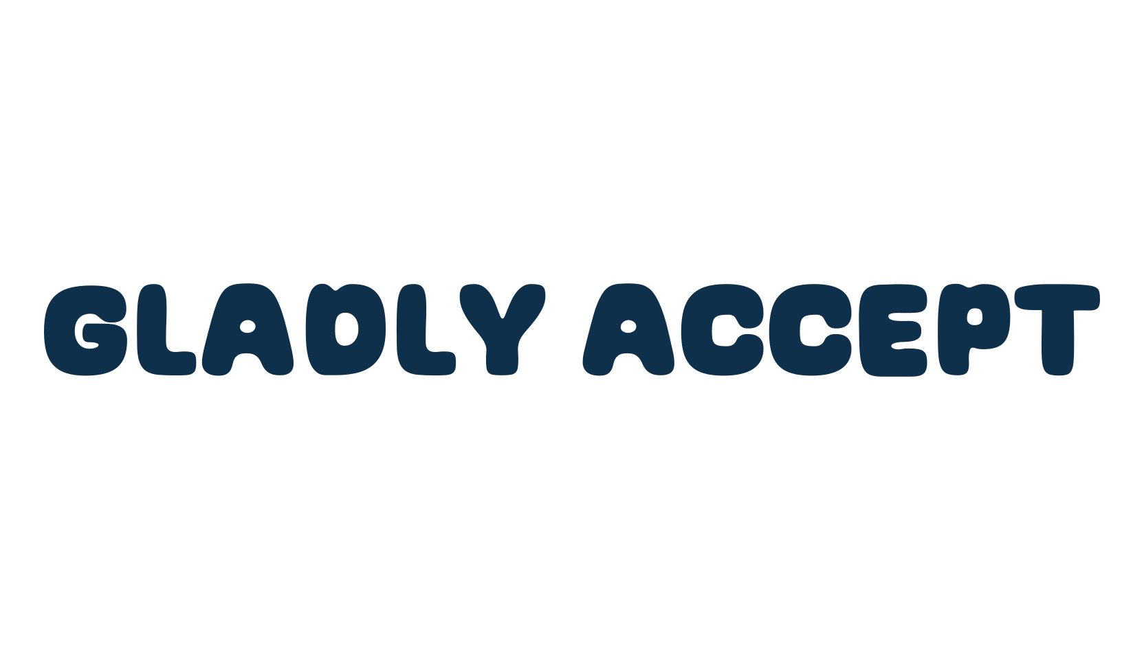 Gladly Accept, cartoon font preview