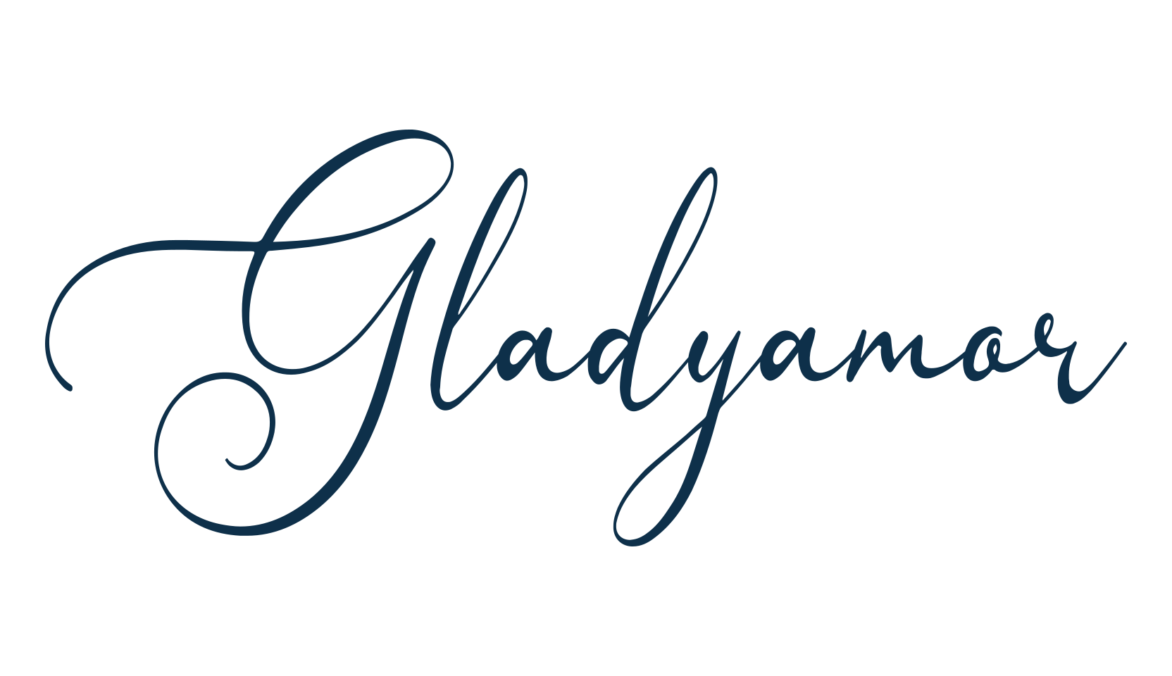 Gladyamor, calligraphy font preview