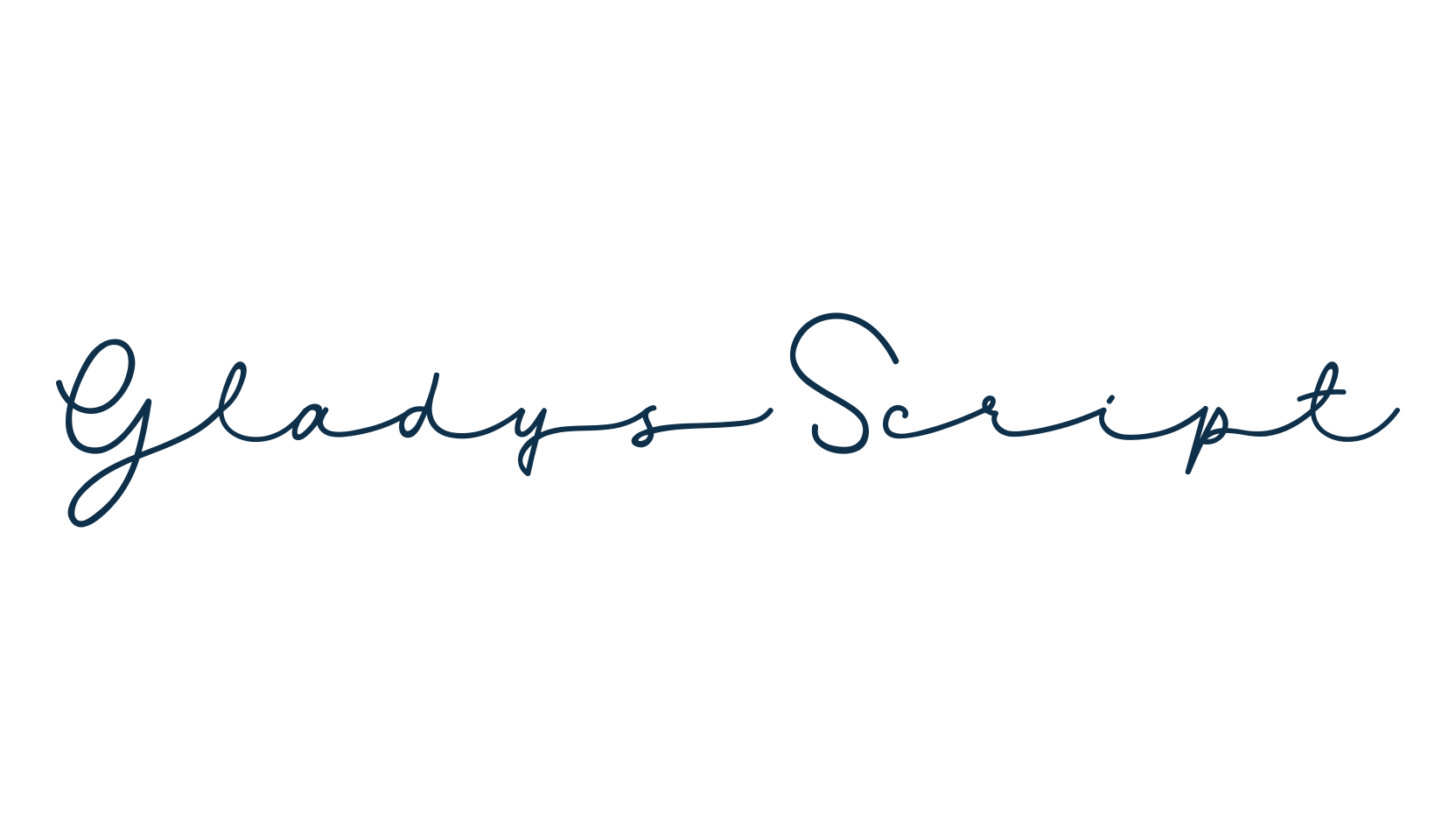 Gladys Script, script handwritten fancy decorative calligraphy font preview