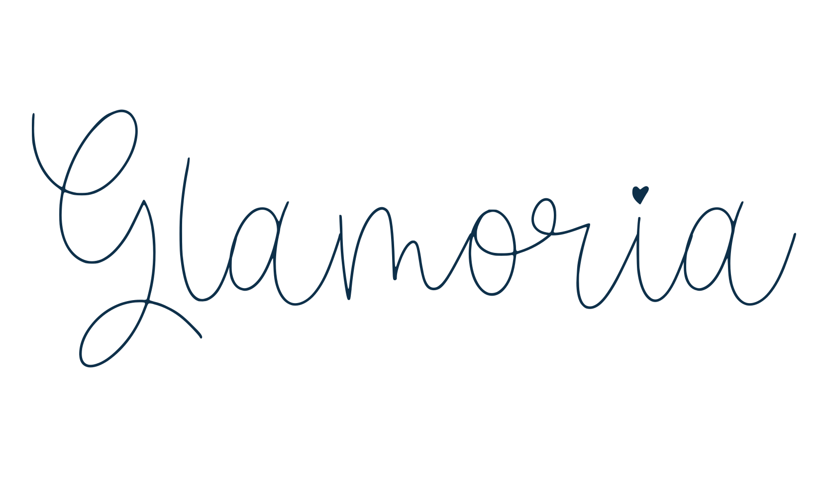 Glamoria, script handwritten fancy decorative calligraphy font preview