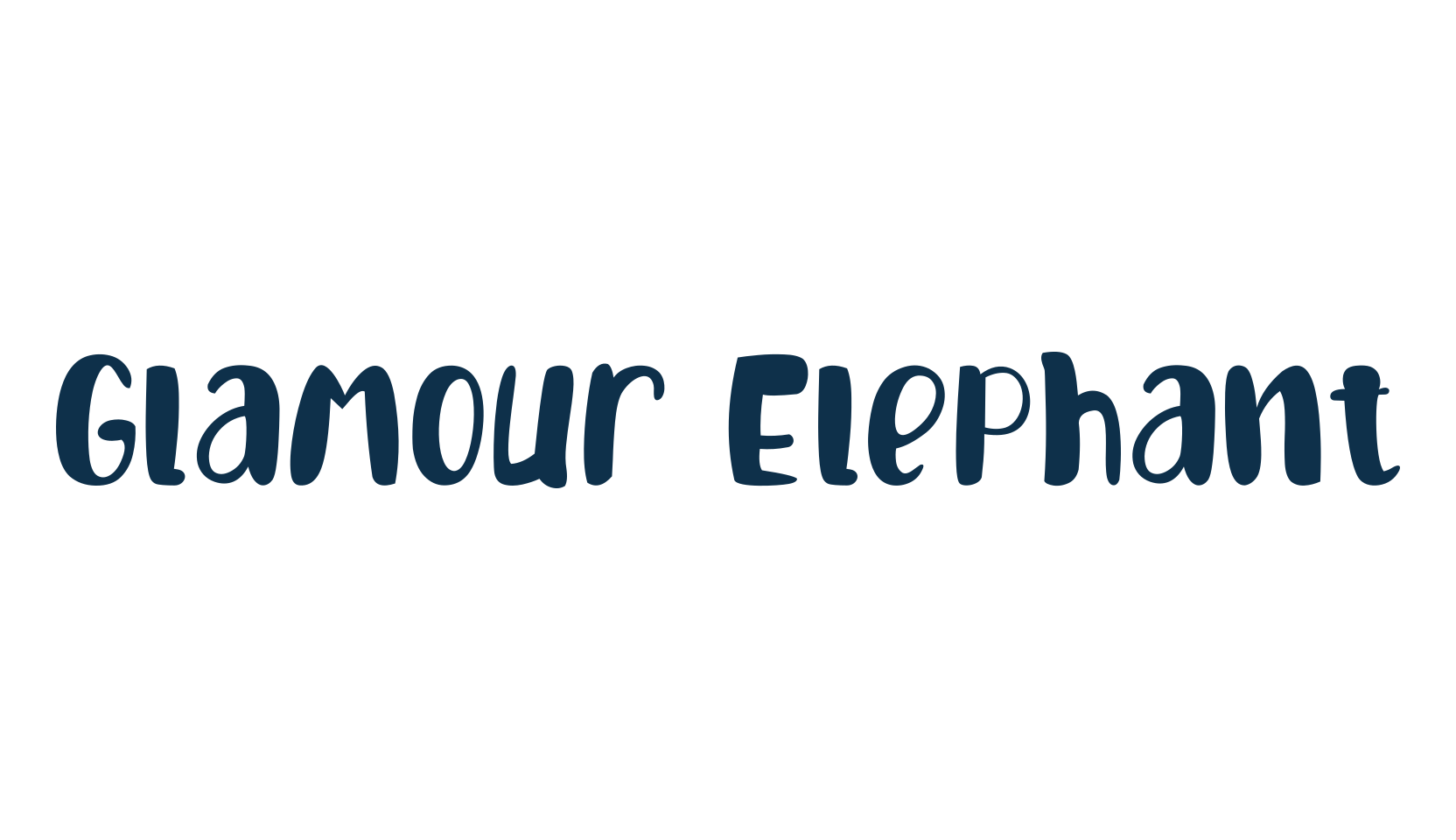 Glamour Elephant, fancy cartoon decorative font preview