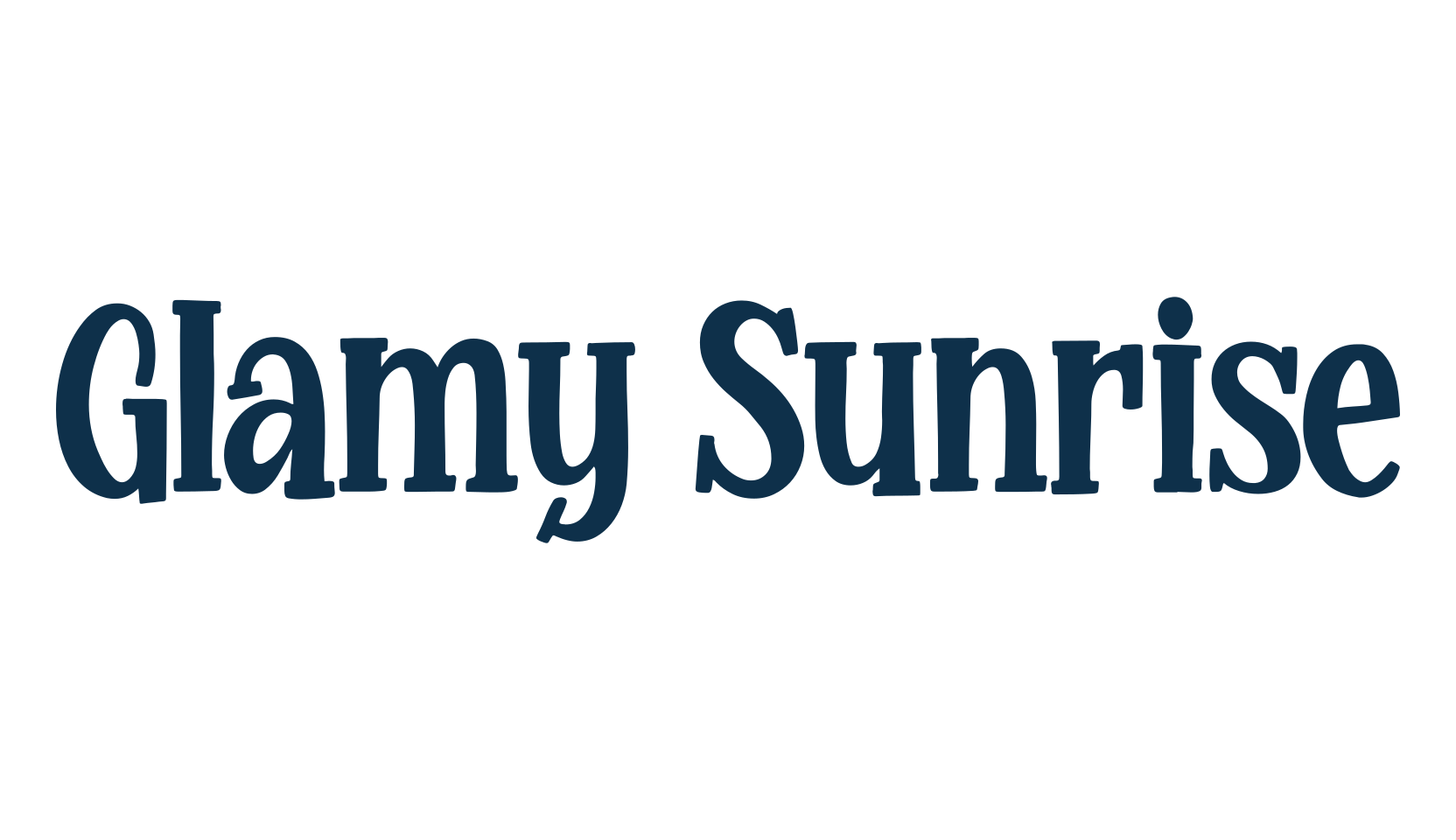 Glamy Sunrise, fancy cartoon decorative font preview