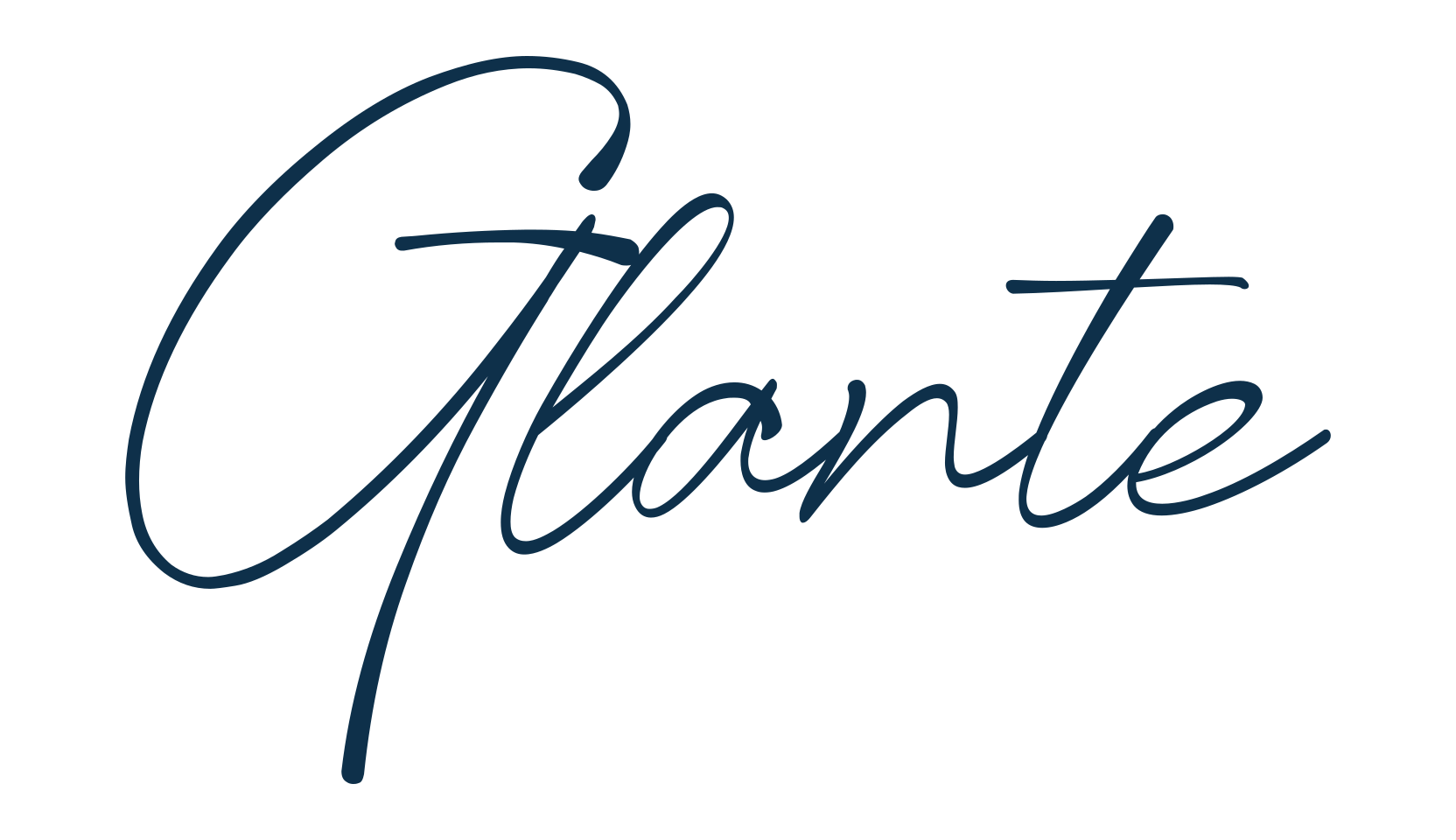 Glante, script handwritten fancy decorative calligraphy font preview
