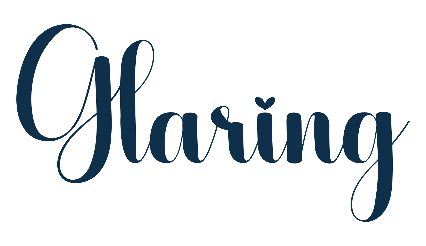 Glaring, fancy decorative font preview