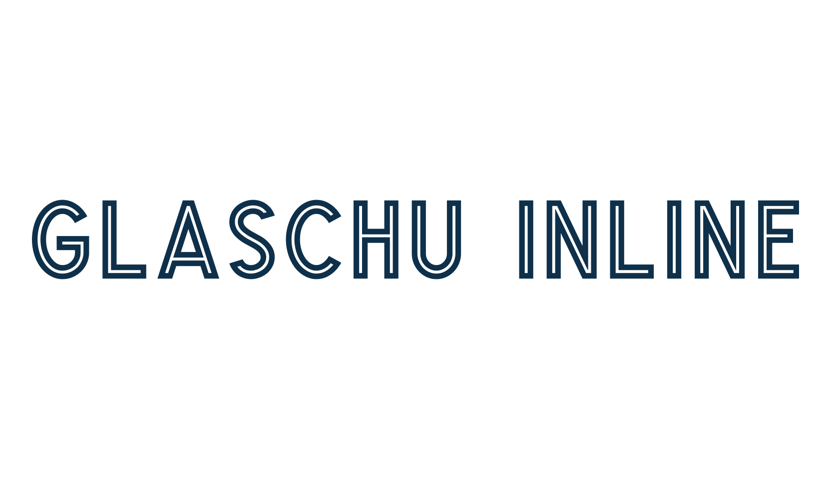 Glaschu Inline, basic sans serif font preview