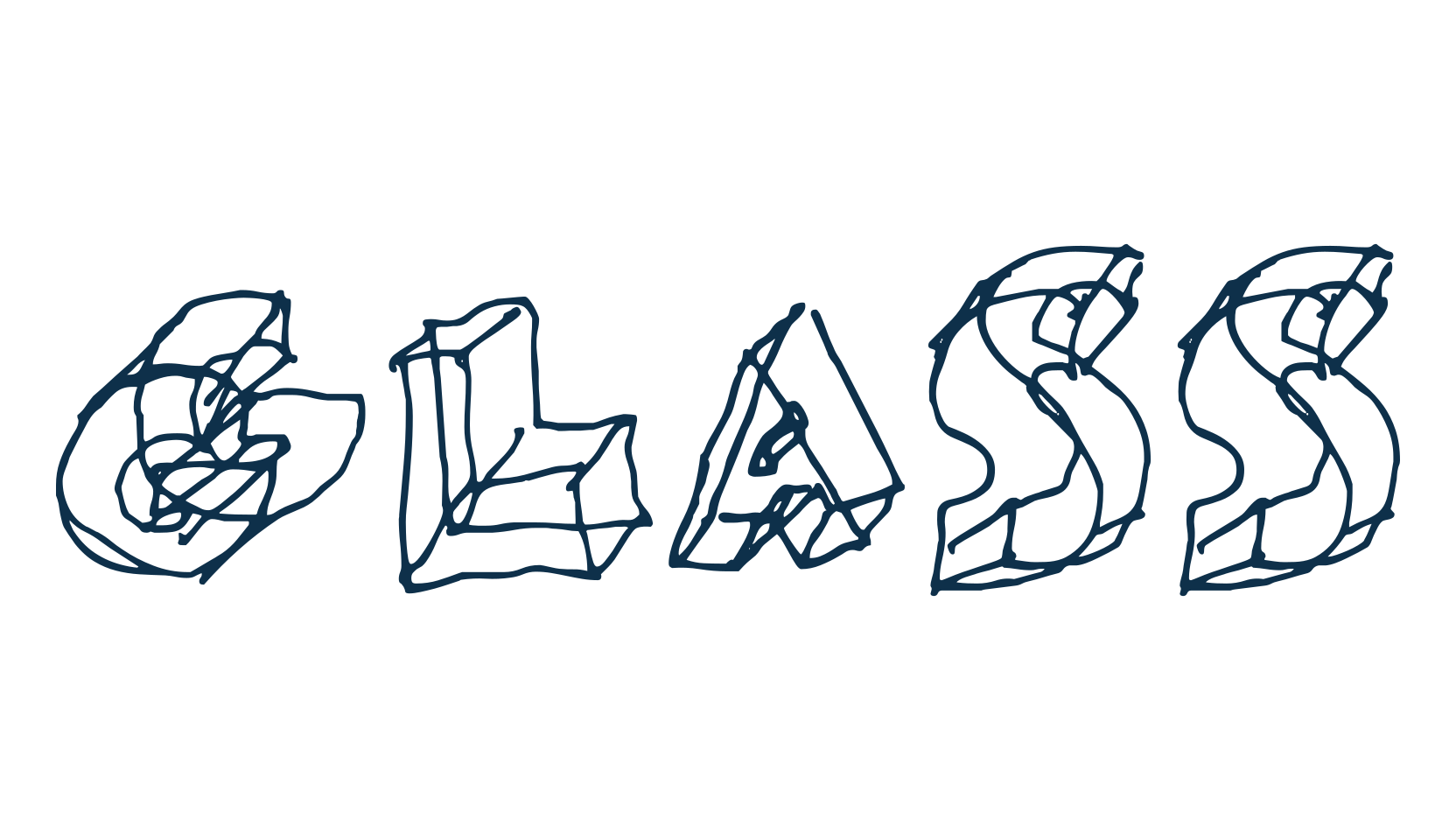 Glass, distorted font preview