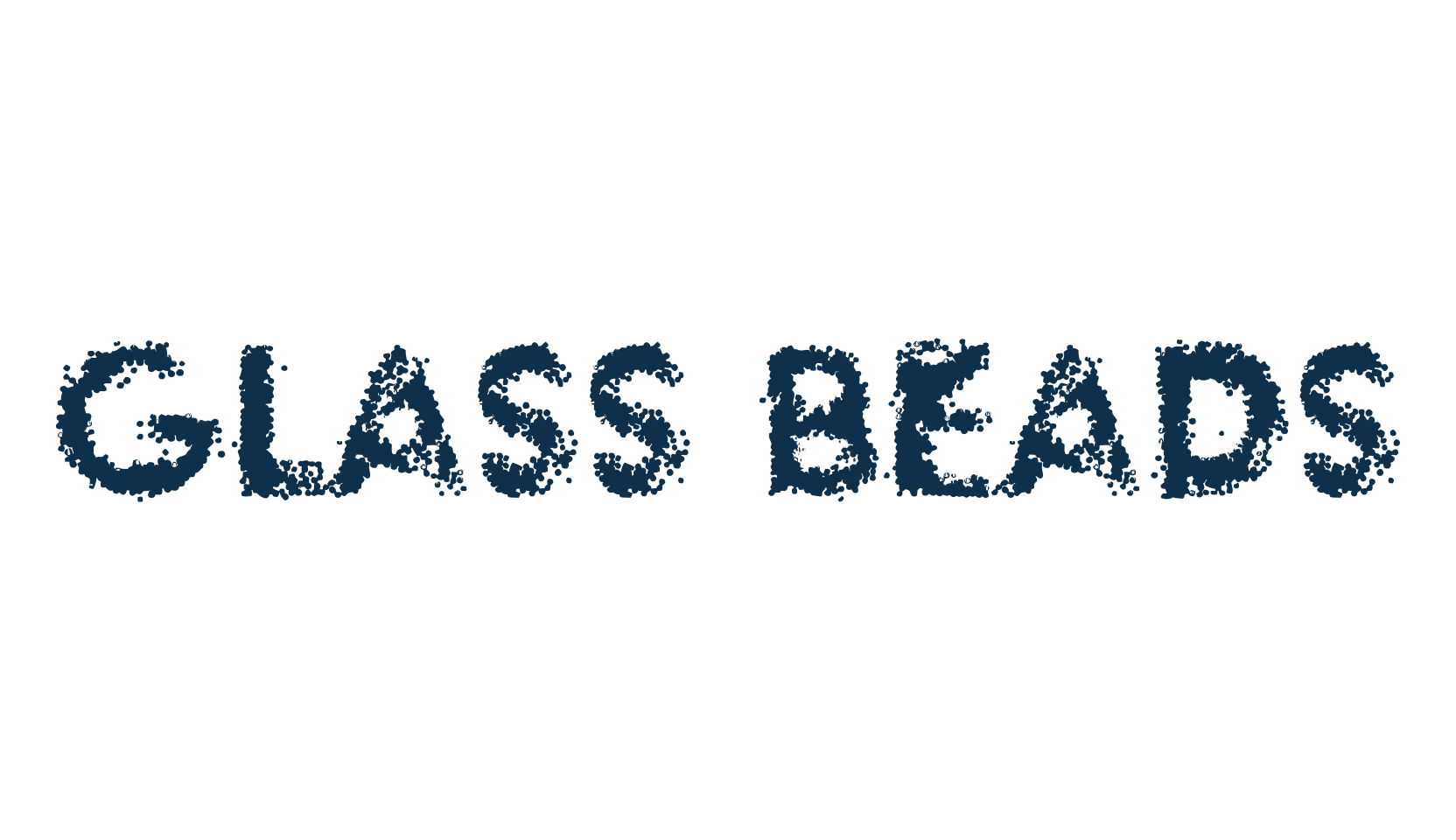 Glass Beads, distorted font preview