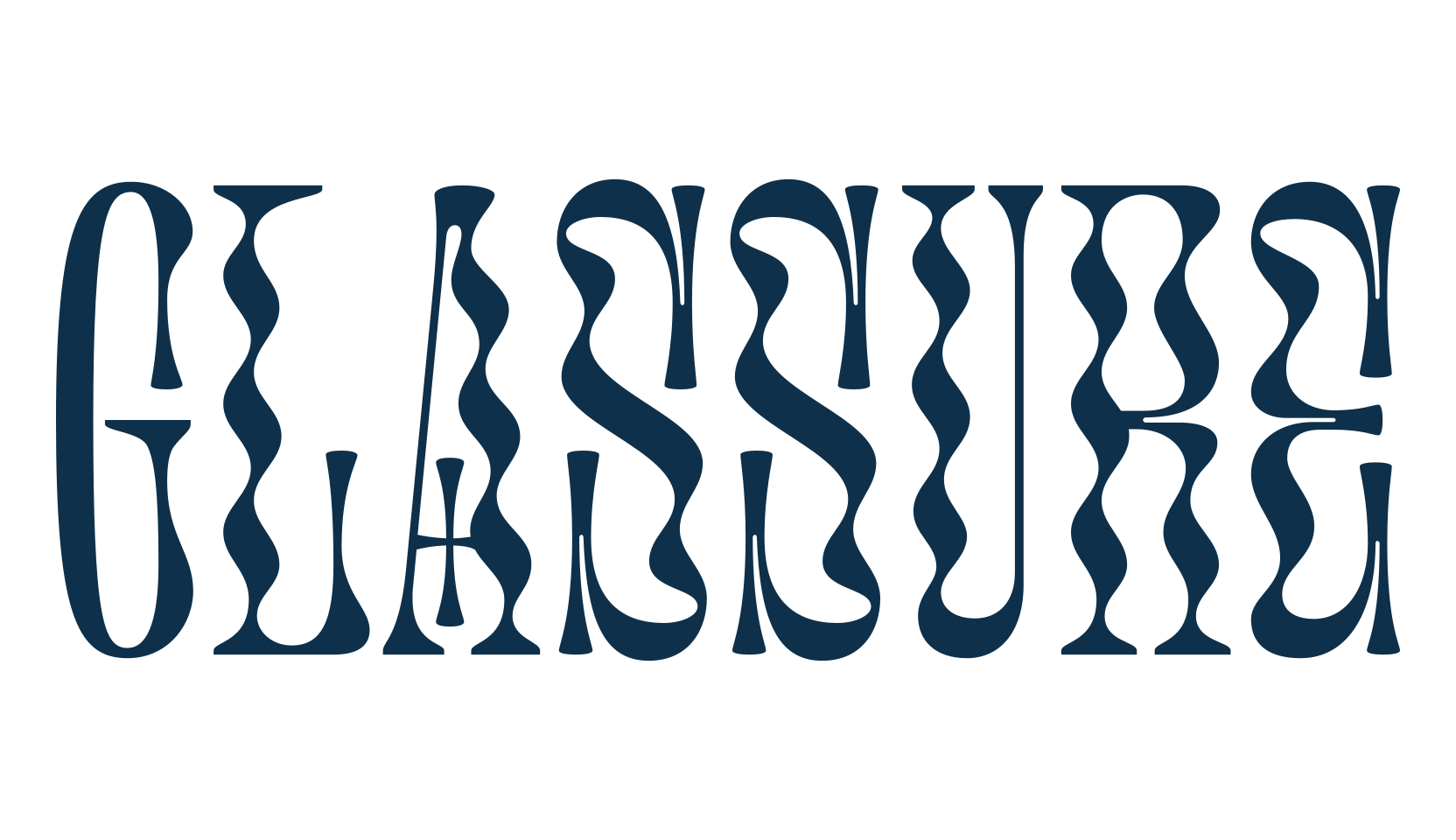 Glassure, various font preview