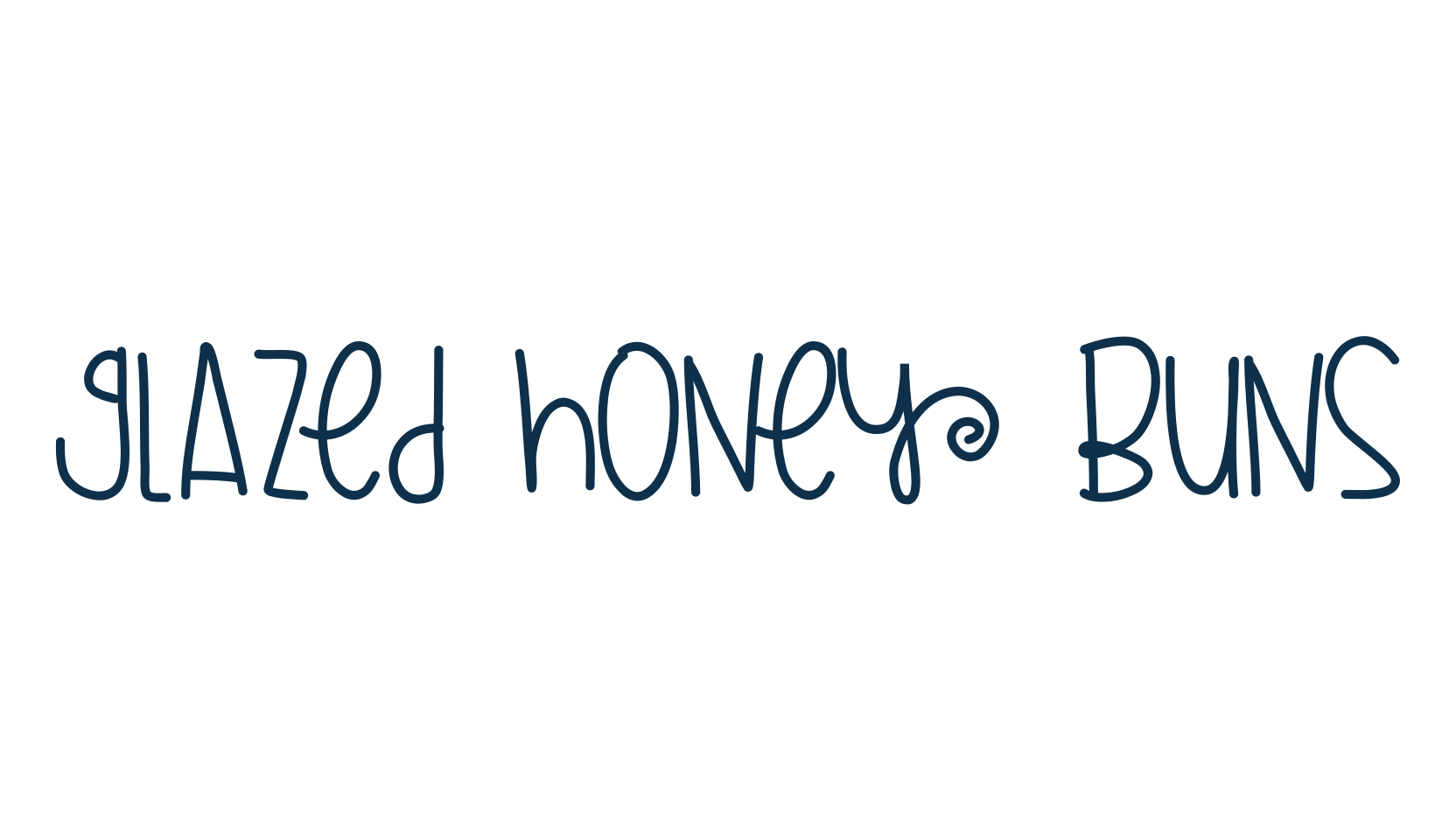 Glazed Honey Buns, script handwritten fancy decorative calligraphy font preview