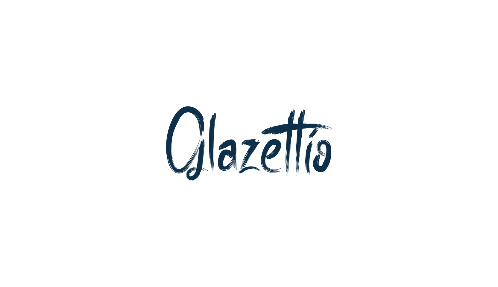 Glazettio, brush font preview