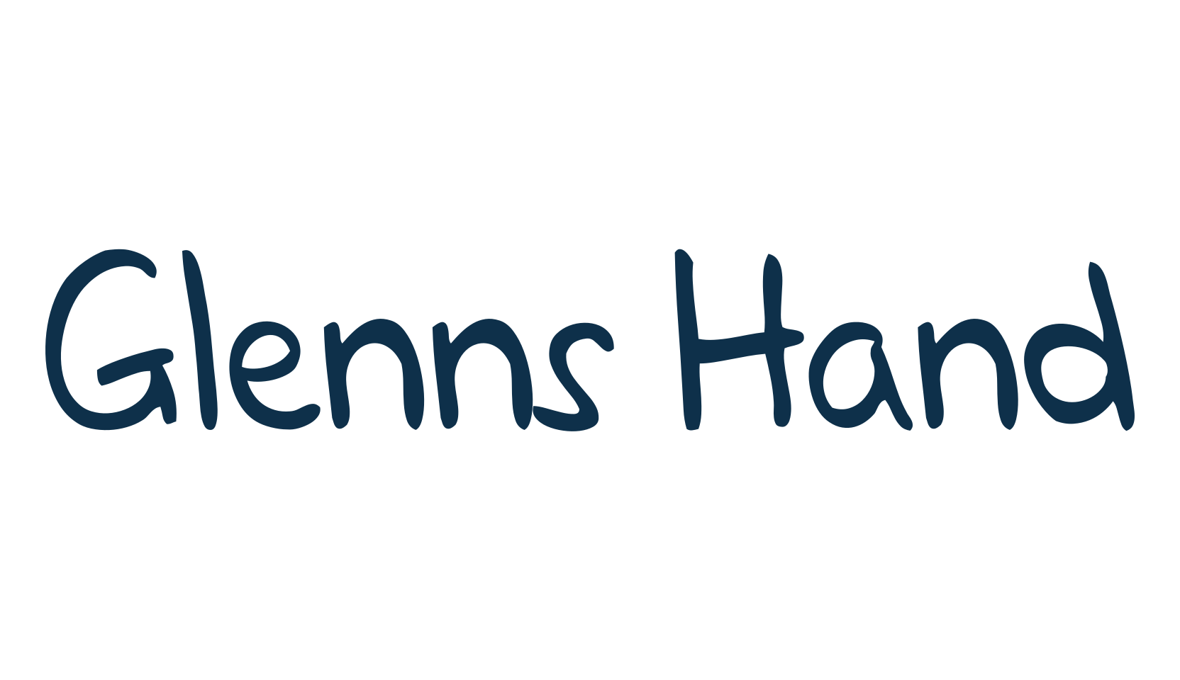 Glenns Hand, handwriting font preview