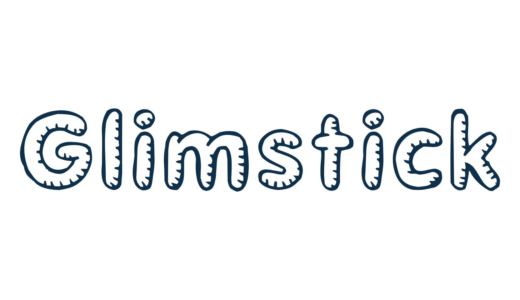 Glimstick, cartoon font preview