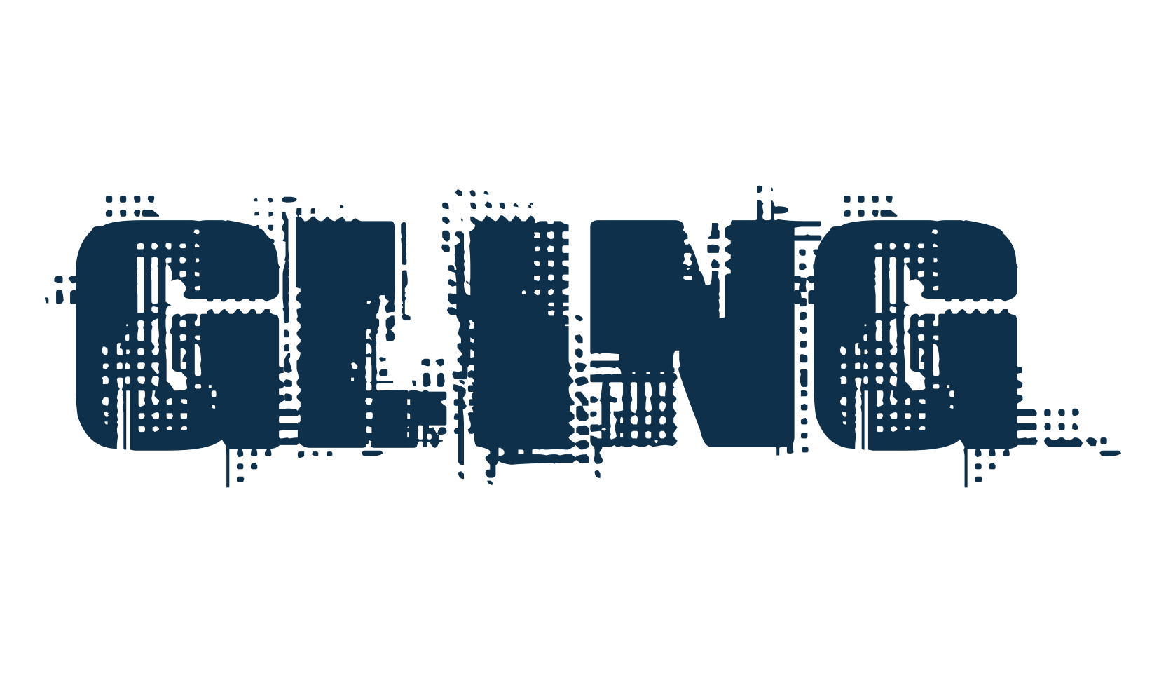 Gling, fancy distorted decorative font preview