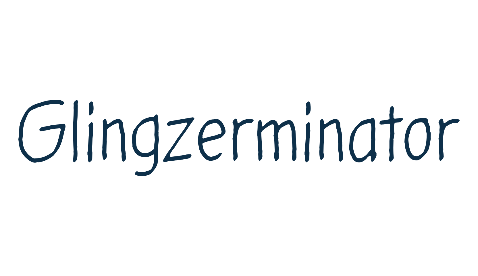 Glingzerminator, handwriting font preview