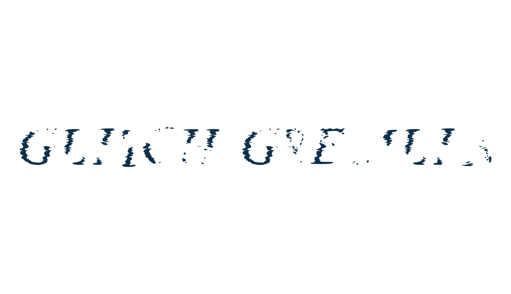 Glitch Gremlin, distorted font preview