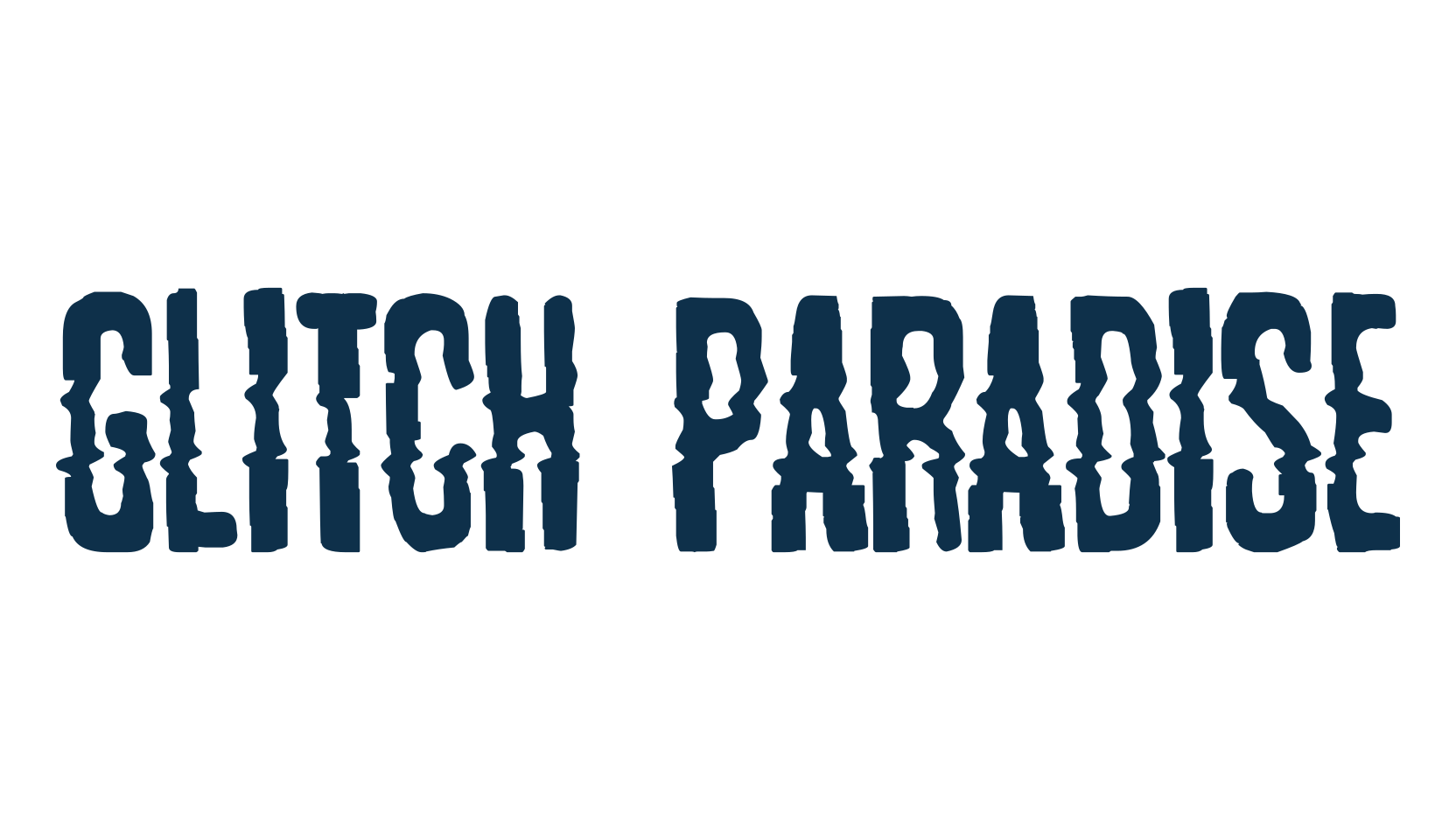 Glitch Paradise, fancy distorted decorative font preview