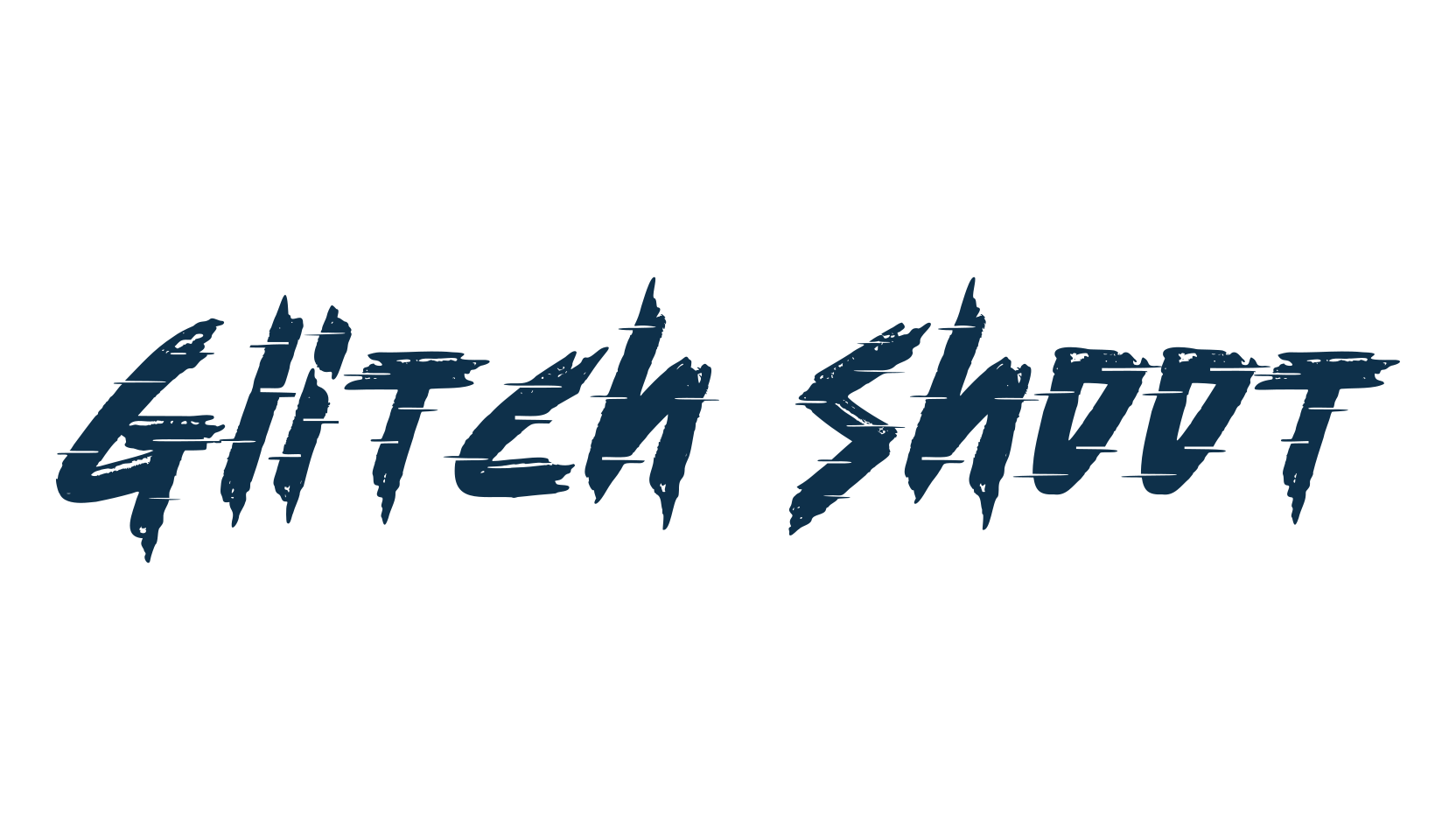 Glitch Shoot, script brush fancy decorative calligraphy font preview