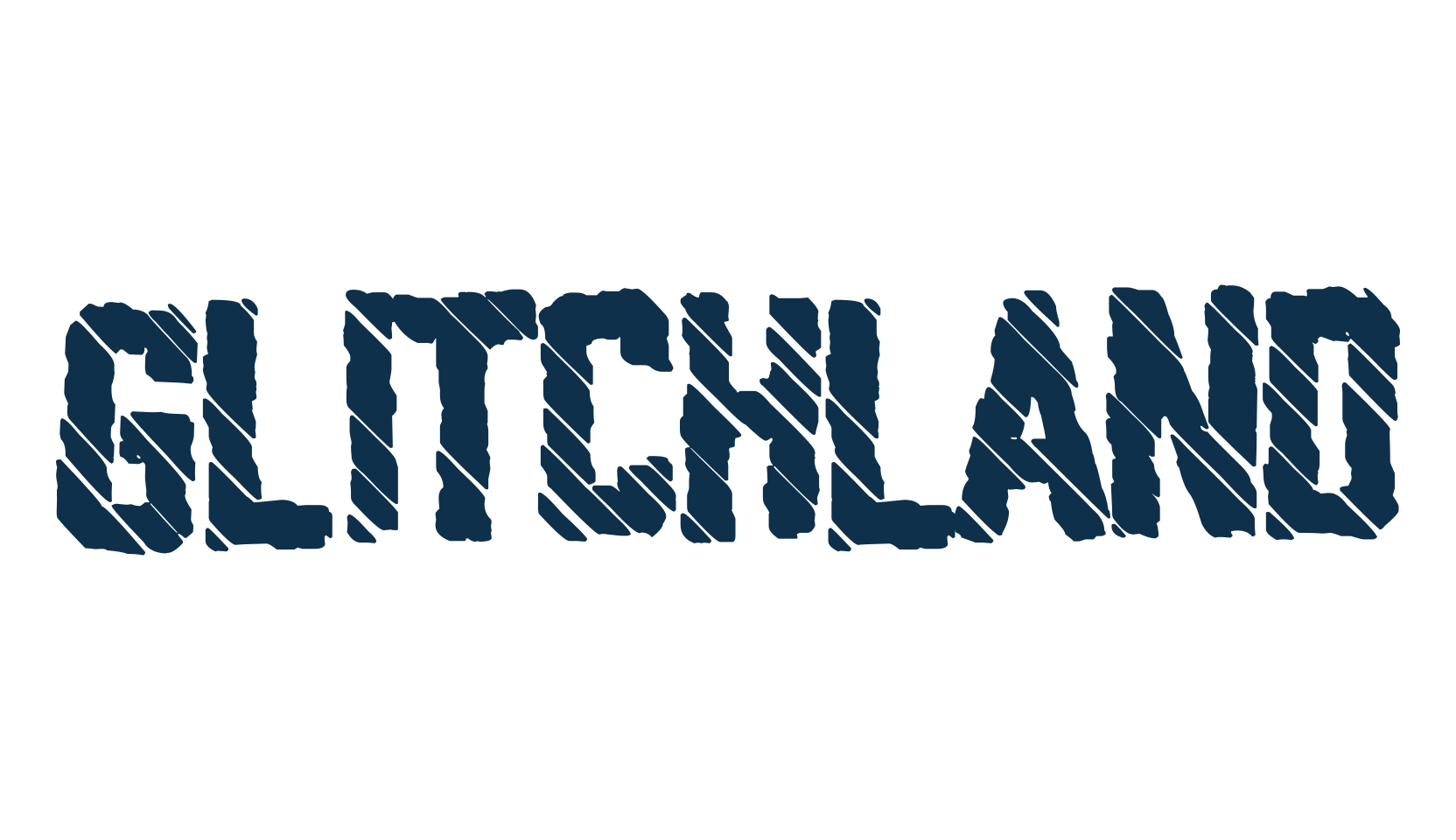 Glitchland, fancy distorted decorative font preview
