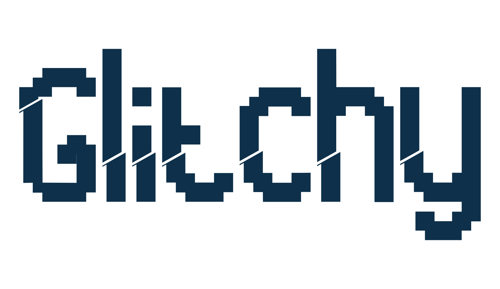 Glitchy, distorted font preview