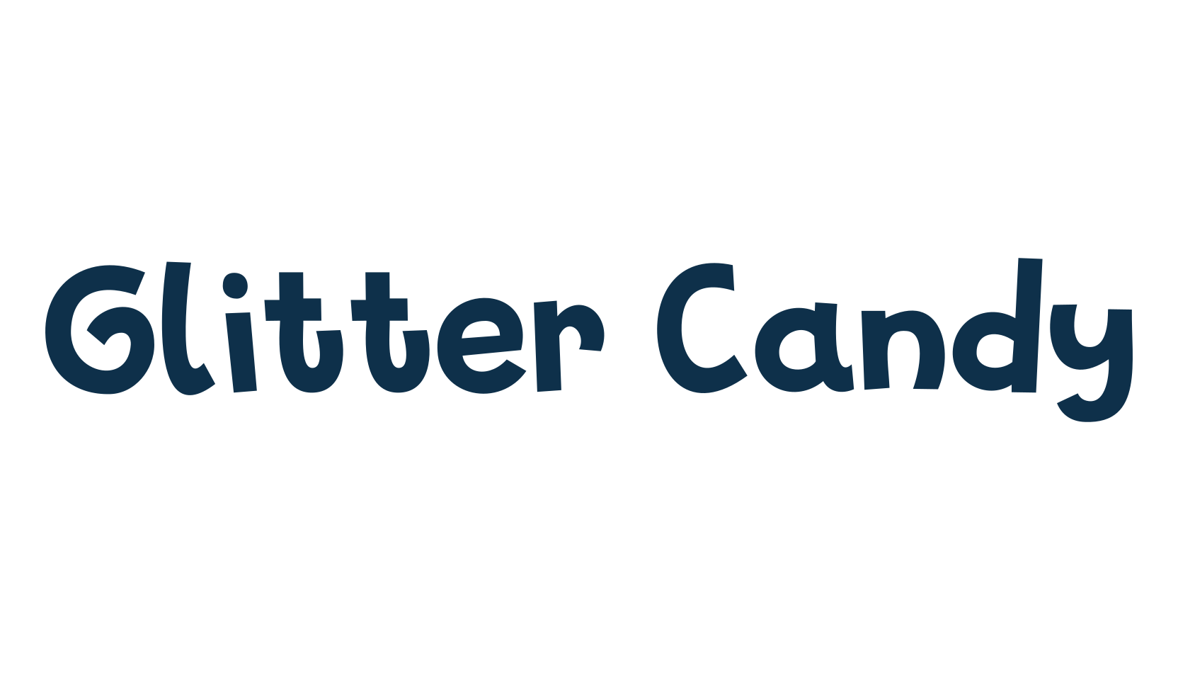 Glitter Candy, cartoon font preview
