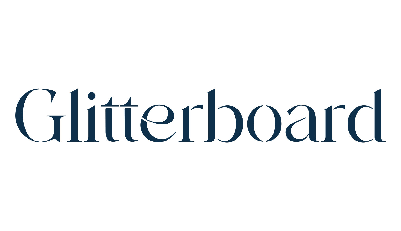 Glitterboard, serif font preview