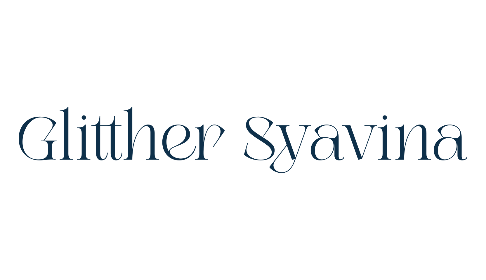 Glitther Syavina, fancy retro decorative font preview