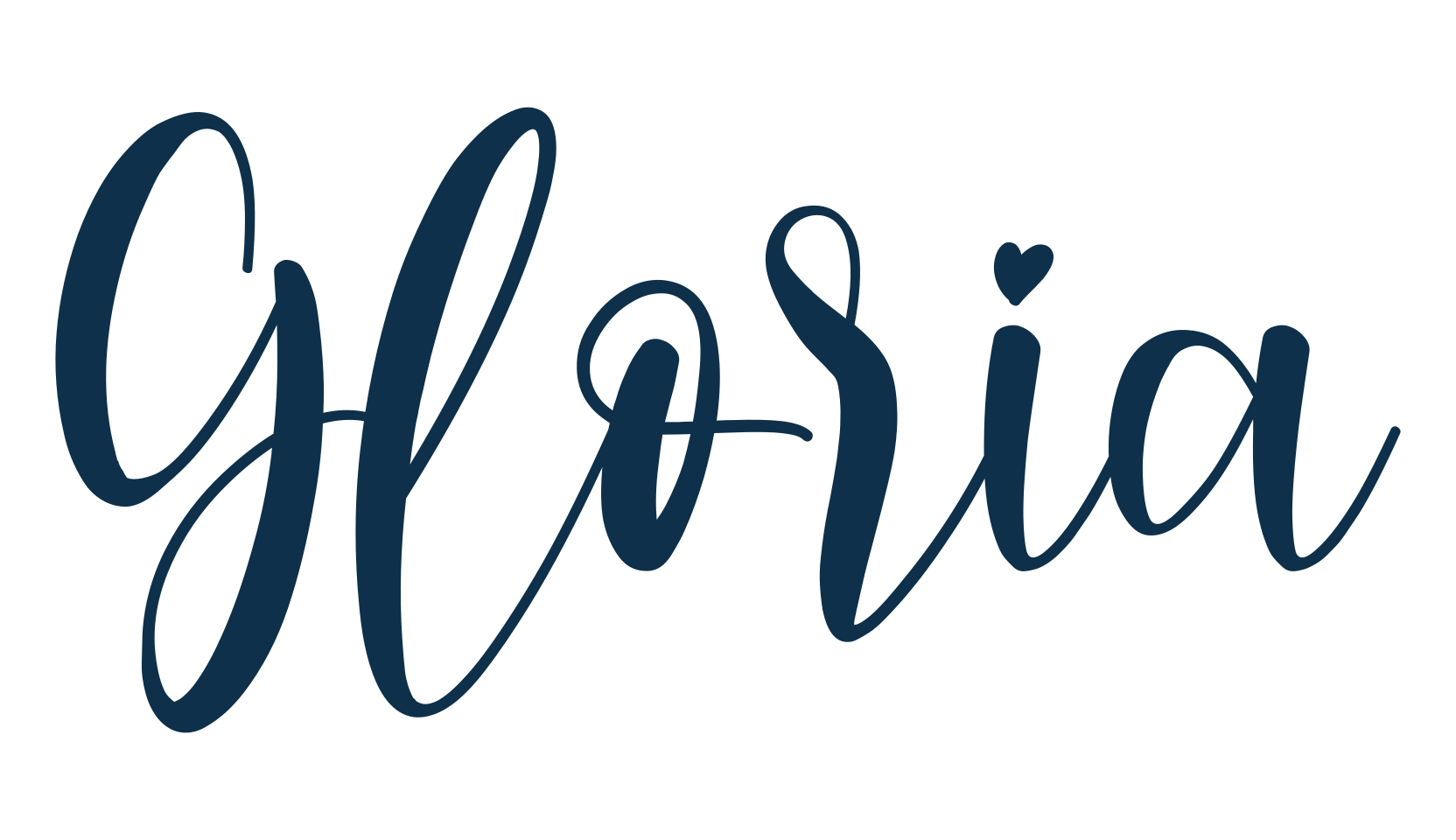 Gloria (gloria-4), calligraphy font preview