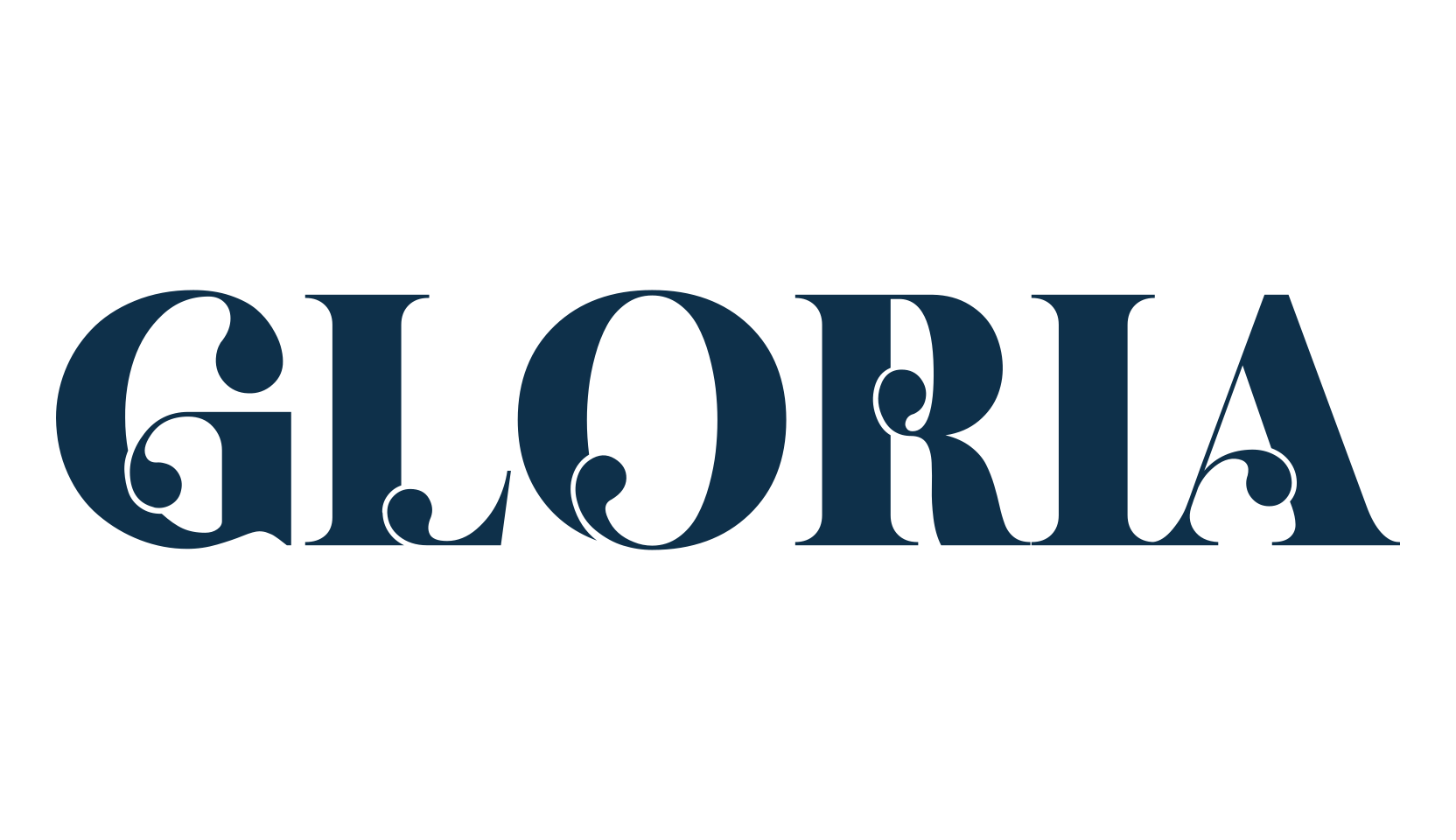 Gloria (gloria-7), fancy retro decorative font preview